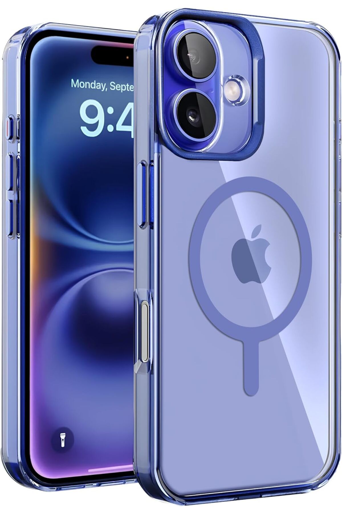 STOREMAX Rom iPhone 16 Plus için Cyrstal+ Serisi Magsafe ile Uyumlu Metal Lens Korumalı ve Metal Tuş Takı