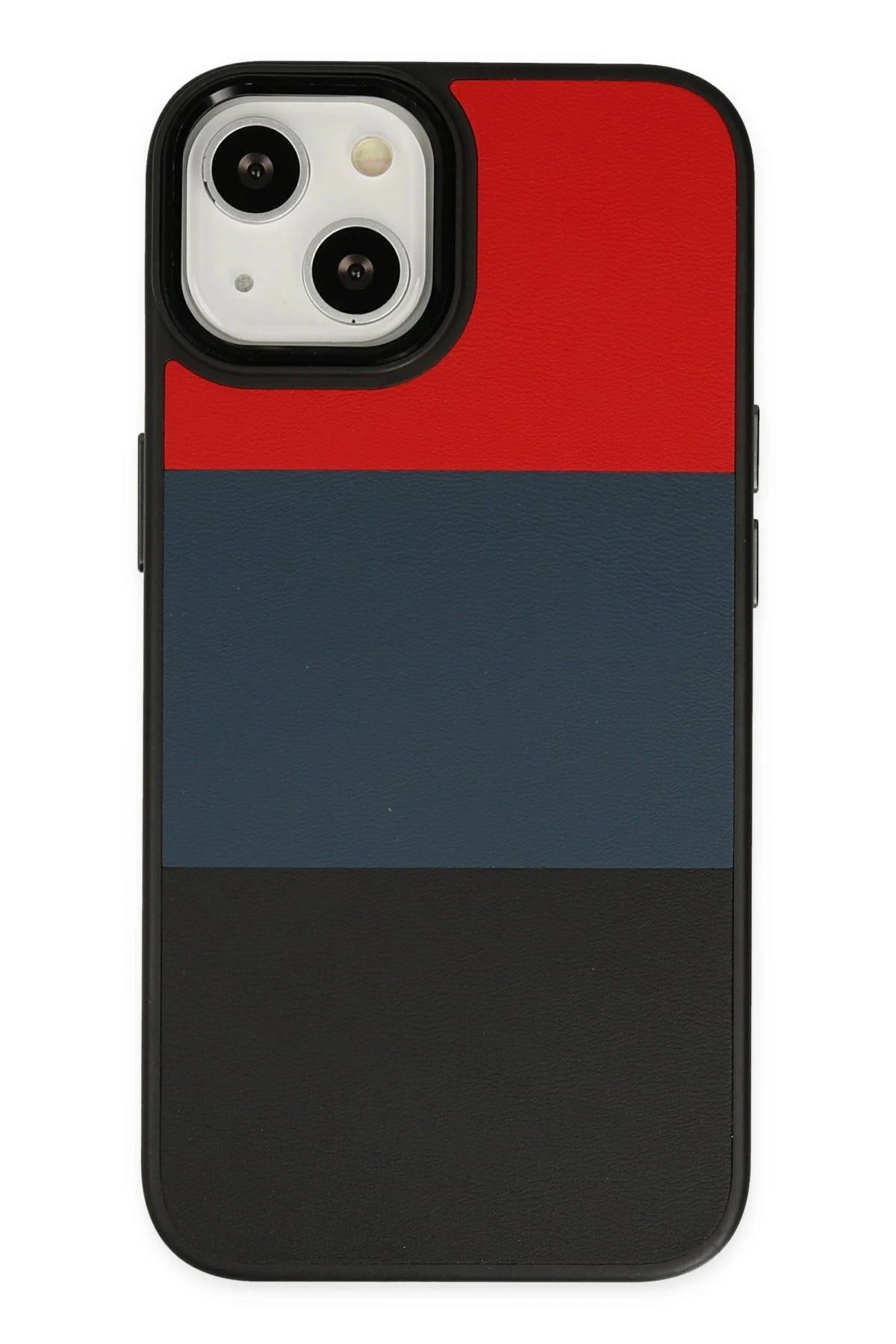 NewFace iPhone 14 Plus Kılıf King Kapak - Kırmızı-Siyah HNZRN