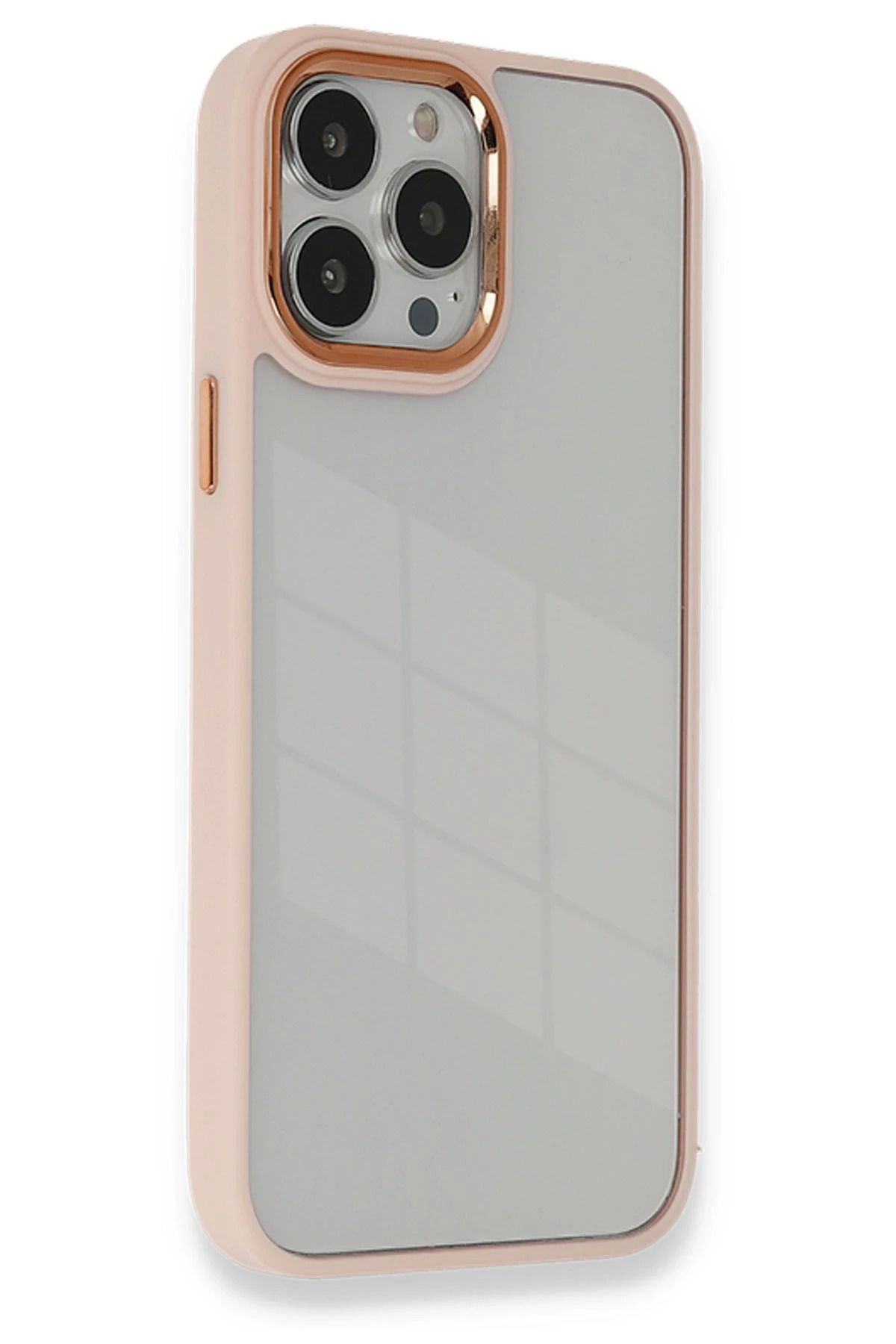 NewFace iPhone 13 Pro Max Kılıf Dora Kapak - Pudra YNSMR