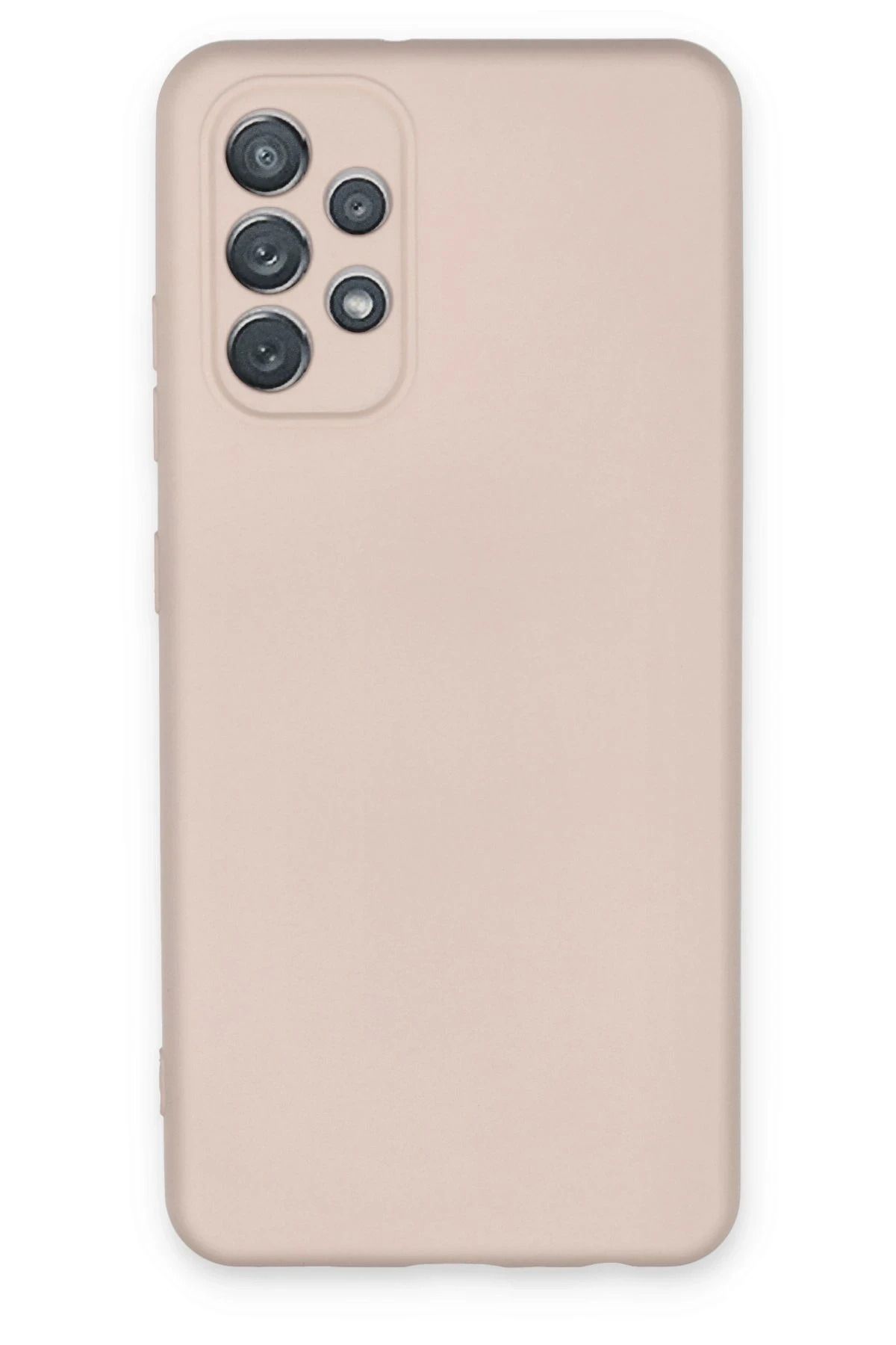NewFace Galaxy A72 Uyumlu Kılıf Nano içi Kadife Silikon - Pudra BSTMY