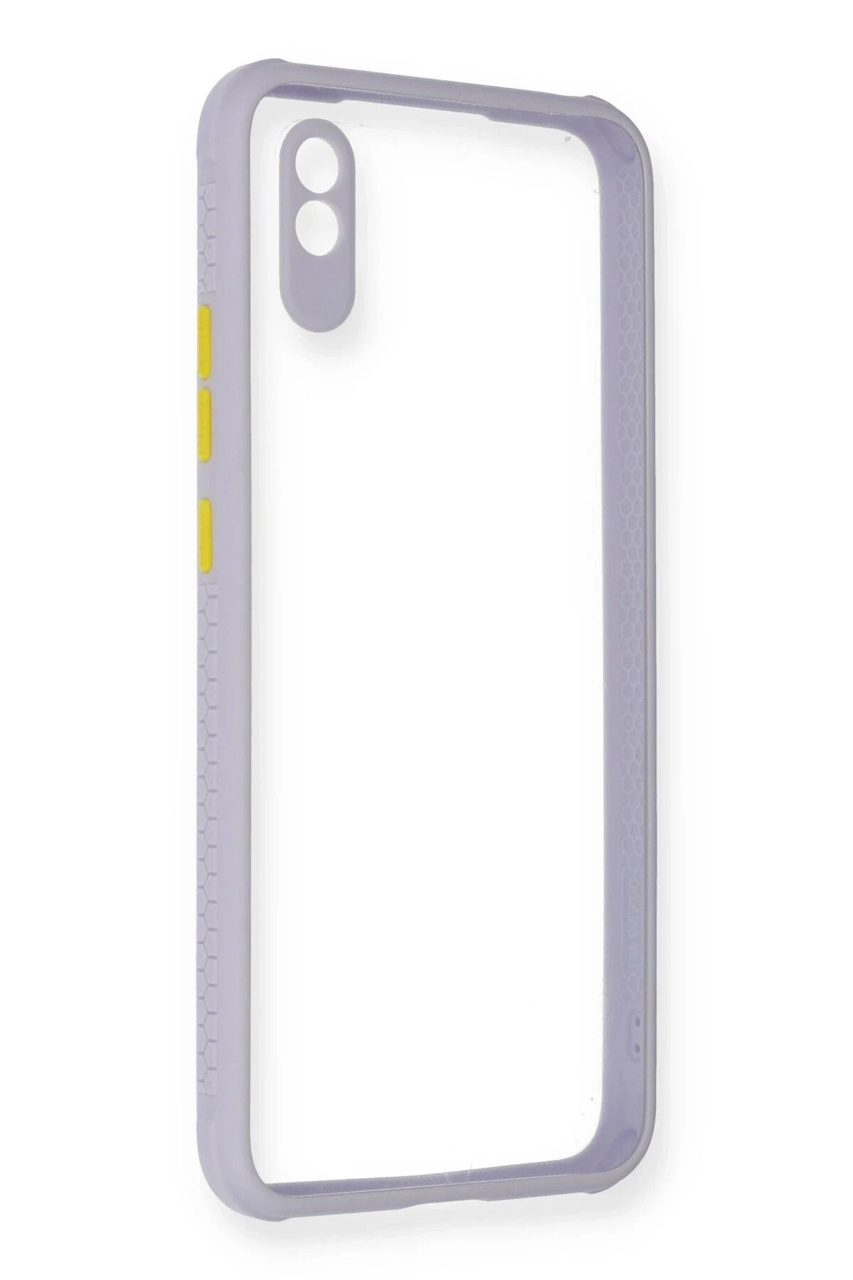 NewFace Xiaomi Redmi 9A Kılıf Miami Şeffaf Silikon - Lila YNSMR