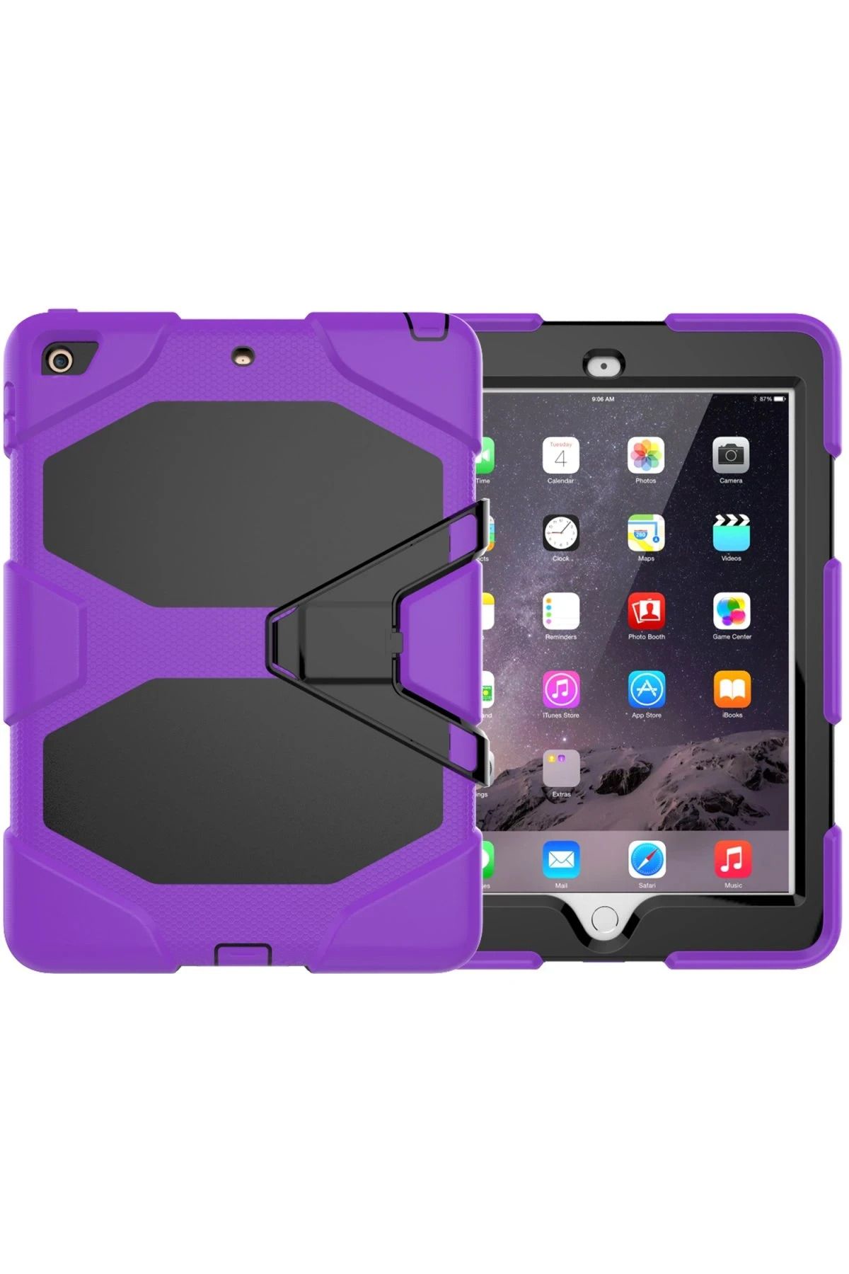 NewFace iPad 5 Air 9.7 Kılıf Griffin Tablet Kapak - Mor FERRG