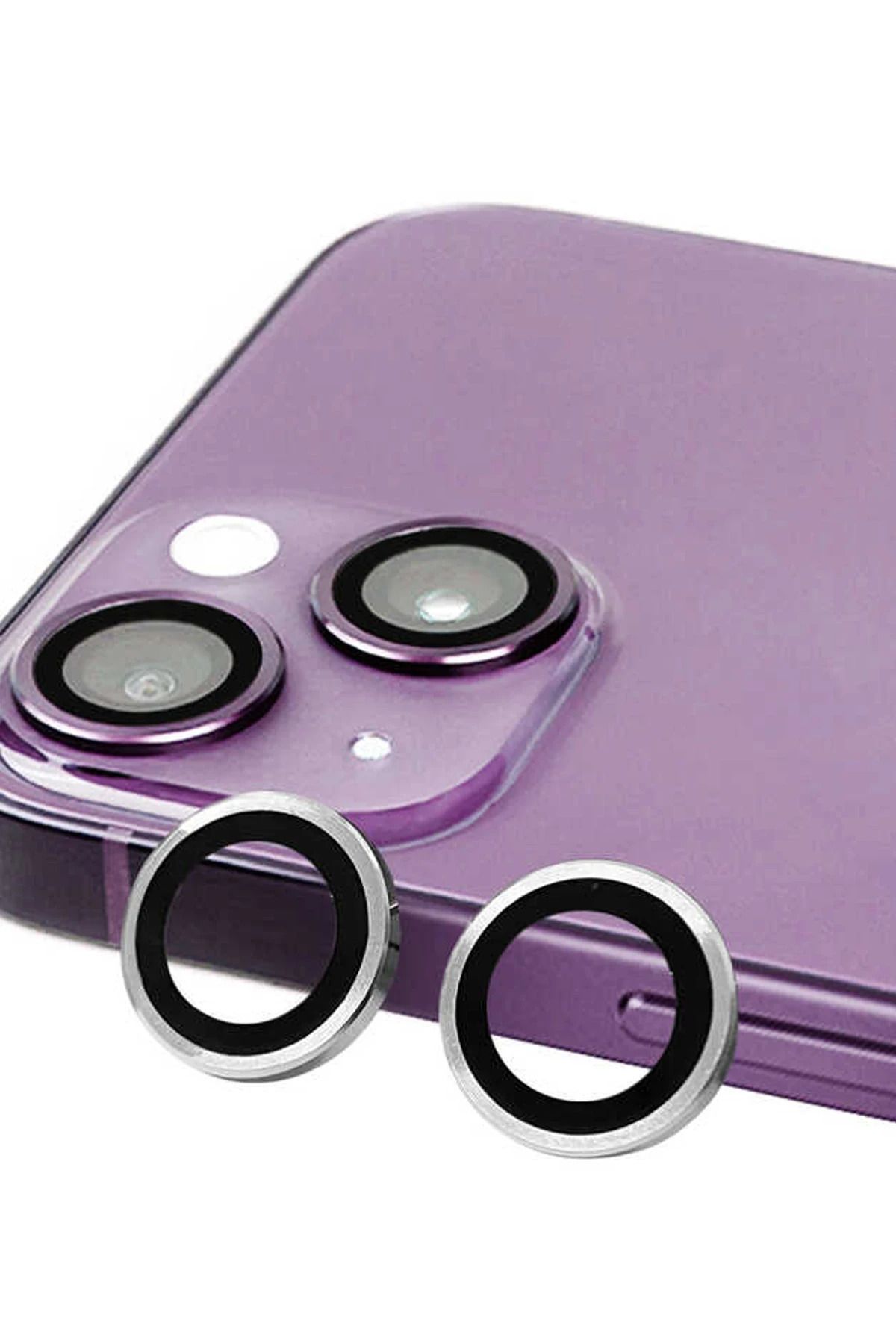 NewFace iPhone 14 Raze Metal Kamera Lens - Gümüş DRSTR