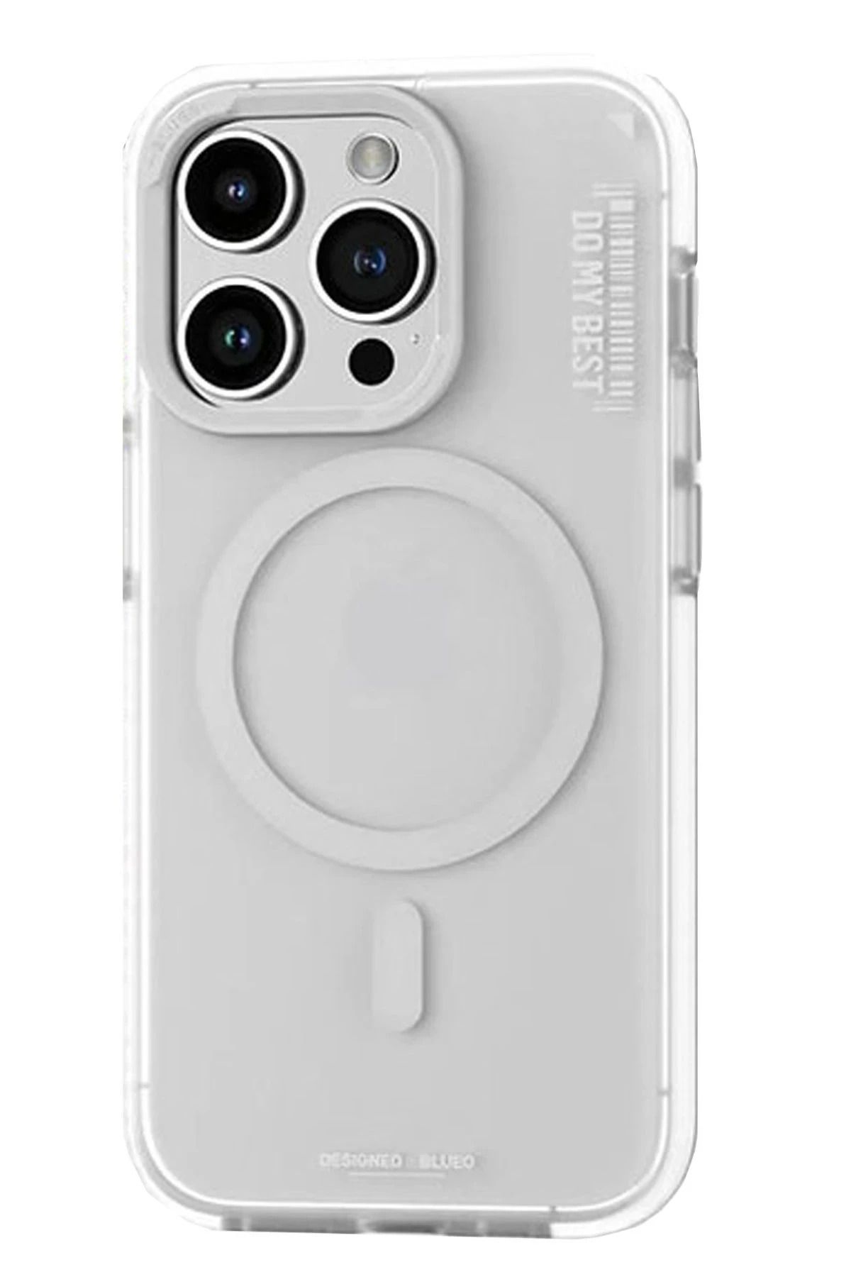 NewFace iPhone 14 Pro Kılıf Blueo Friendly Magsafe Kapak - Beyaz FERRG