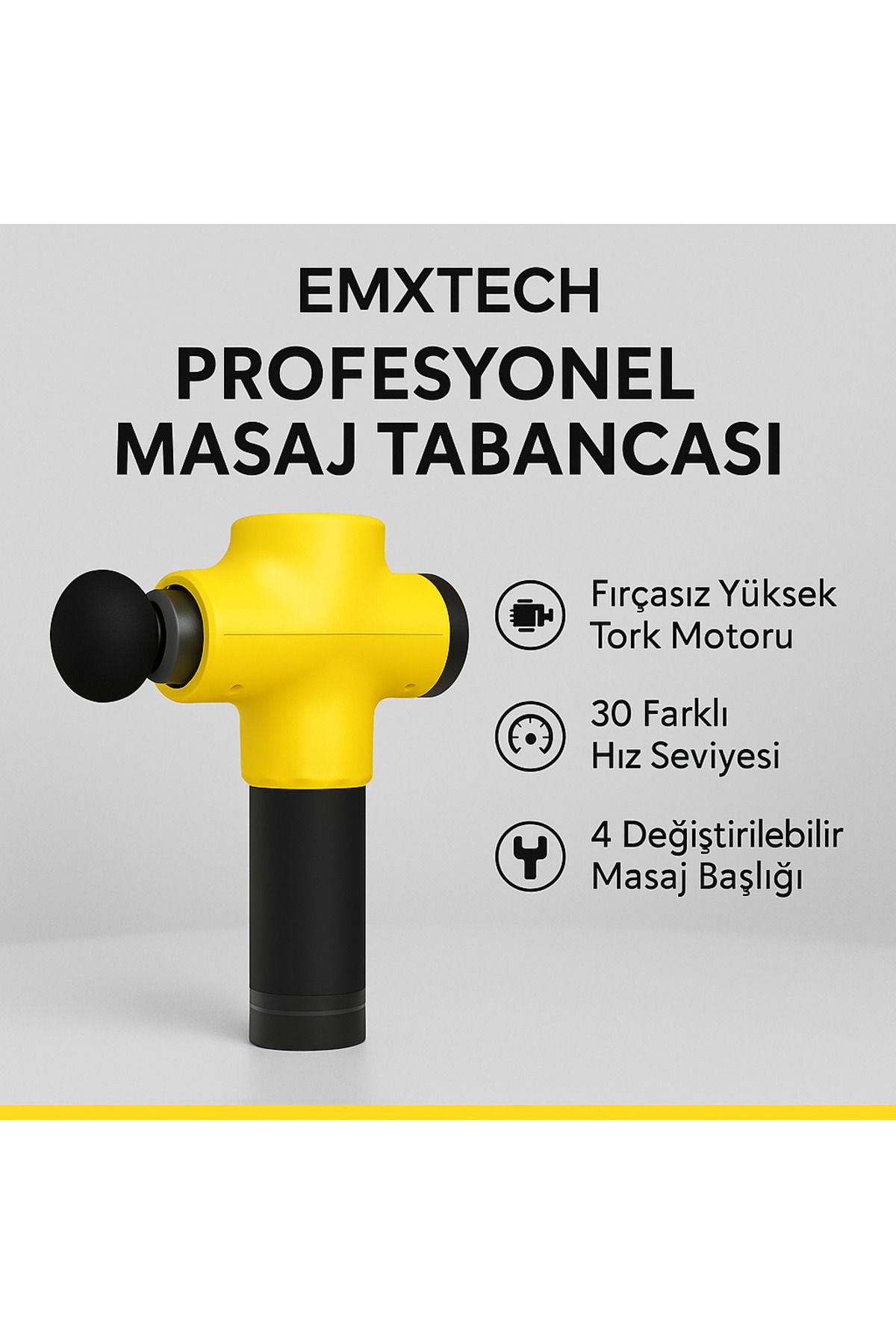 EMXTECH Profesyonel Masaj Tabancası | Üstün Performans ve Kas Rahatlatma Deneyimi