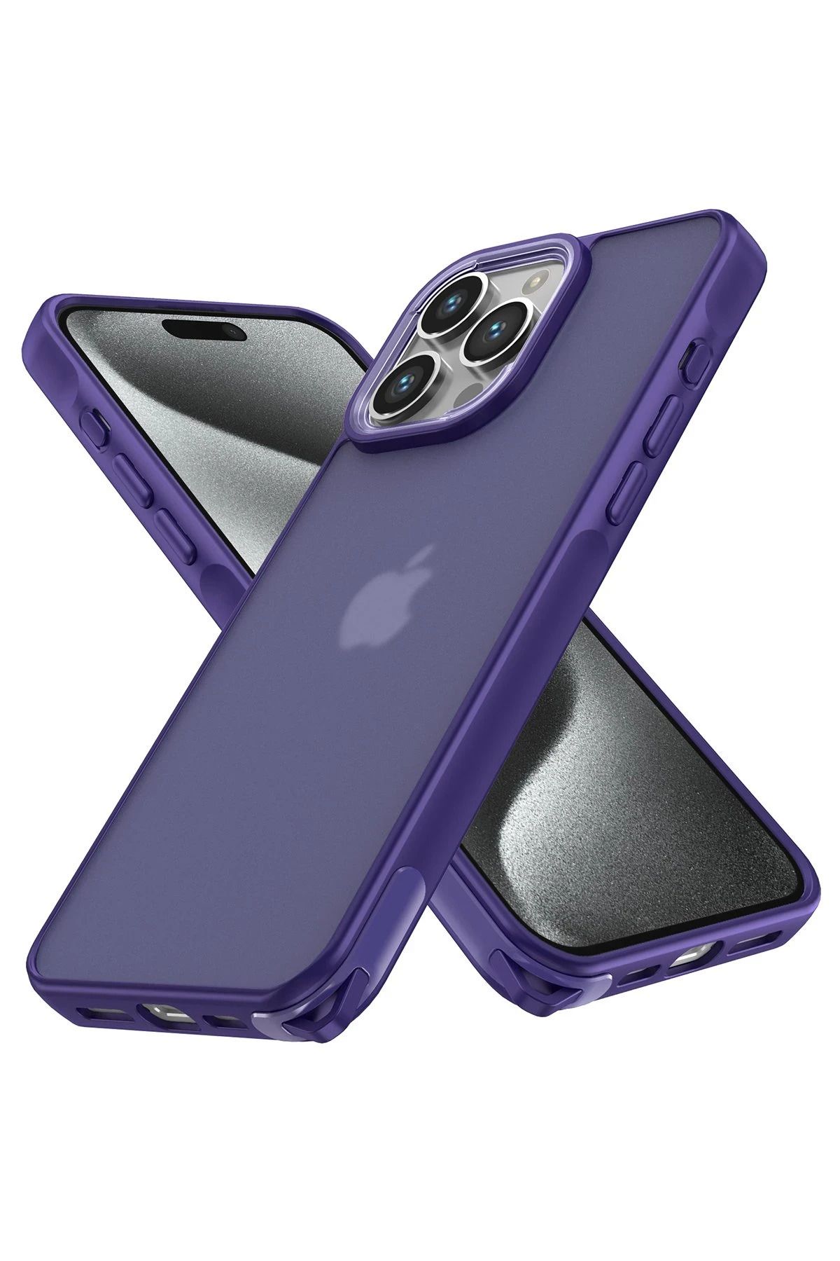 NewFace iPhone 14 Pro Kılıf Elegant Kapak - Derin Mor HNZRN