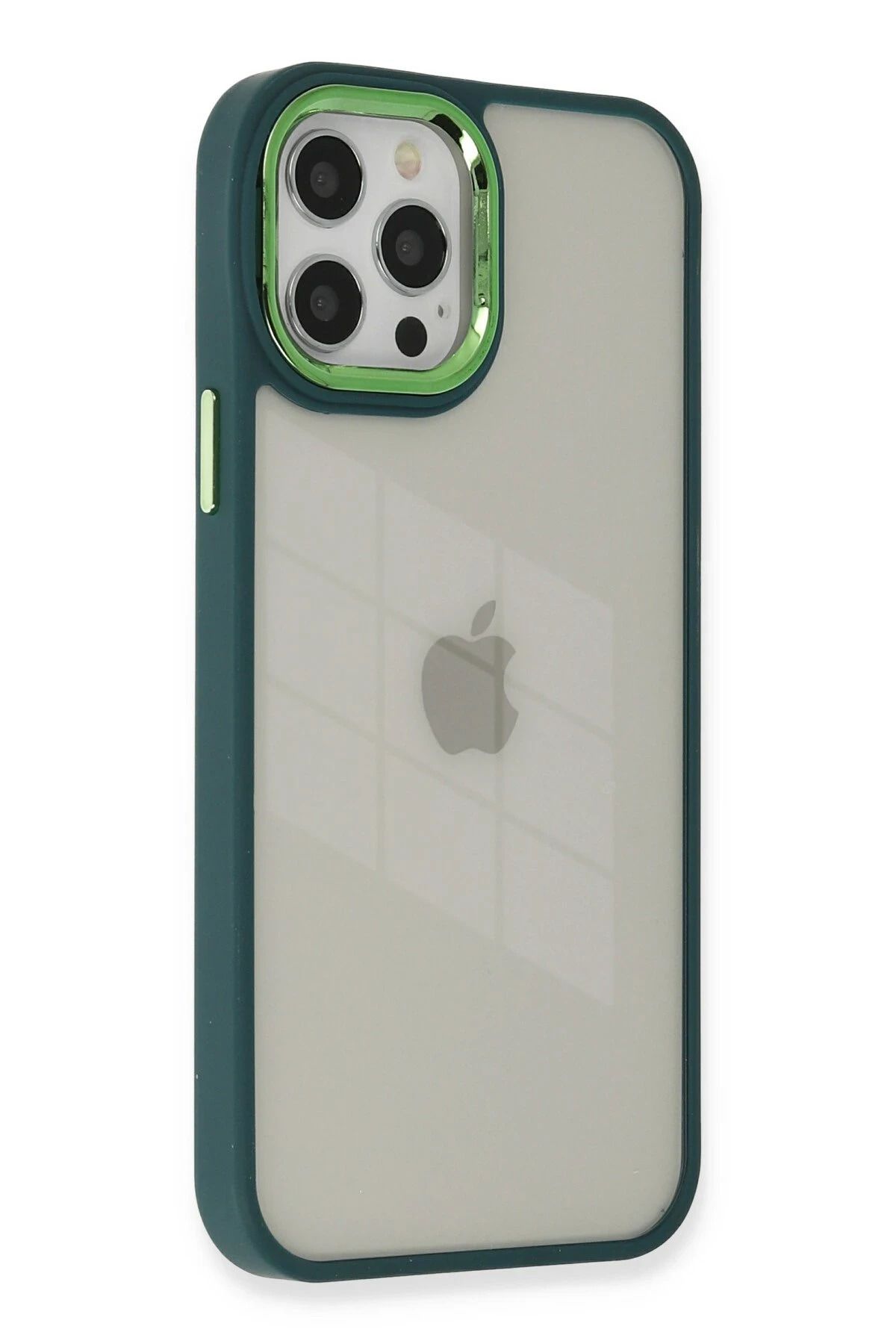 NewFace iPhone 12 Pro Max Kılıf Dora Kapak - Haki Yeşil LZWDR