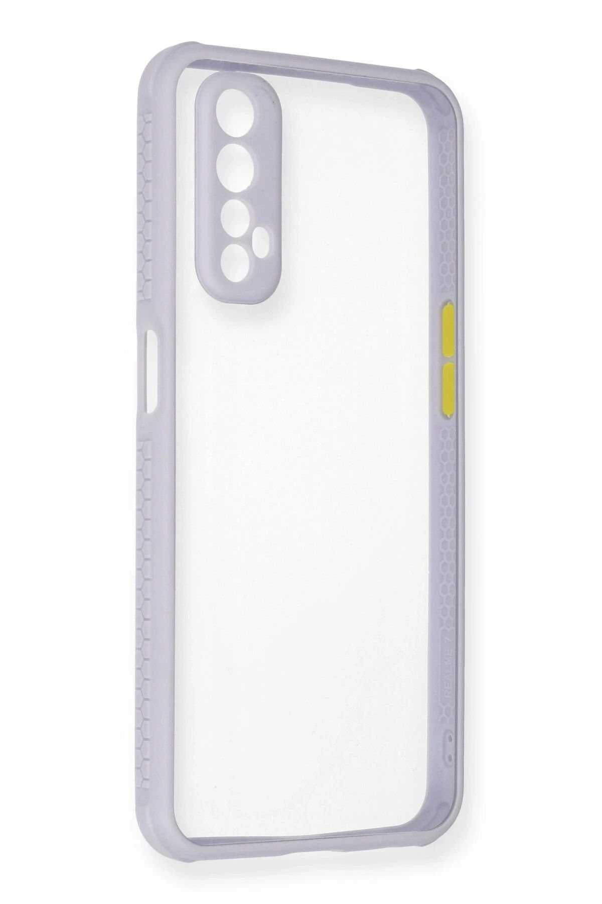 NewFace Realme 7 Kılıf Miami Şeffaf Silikon - Lila INSLM