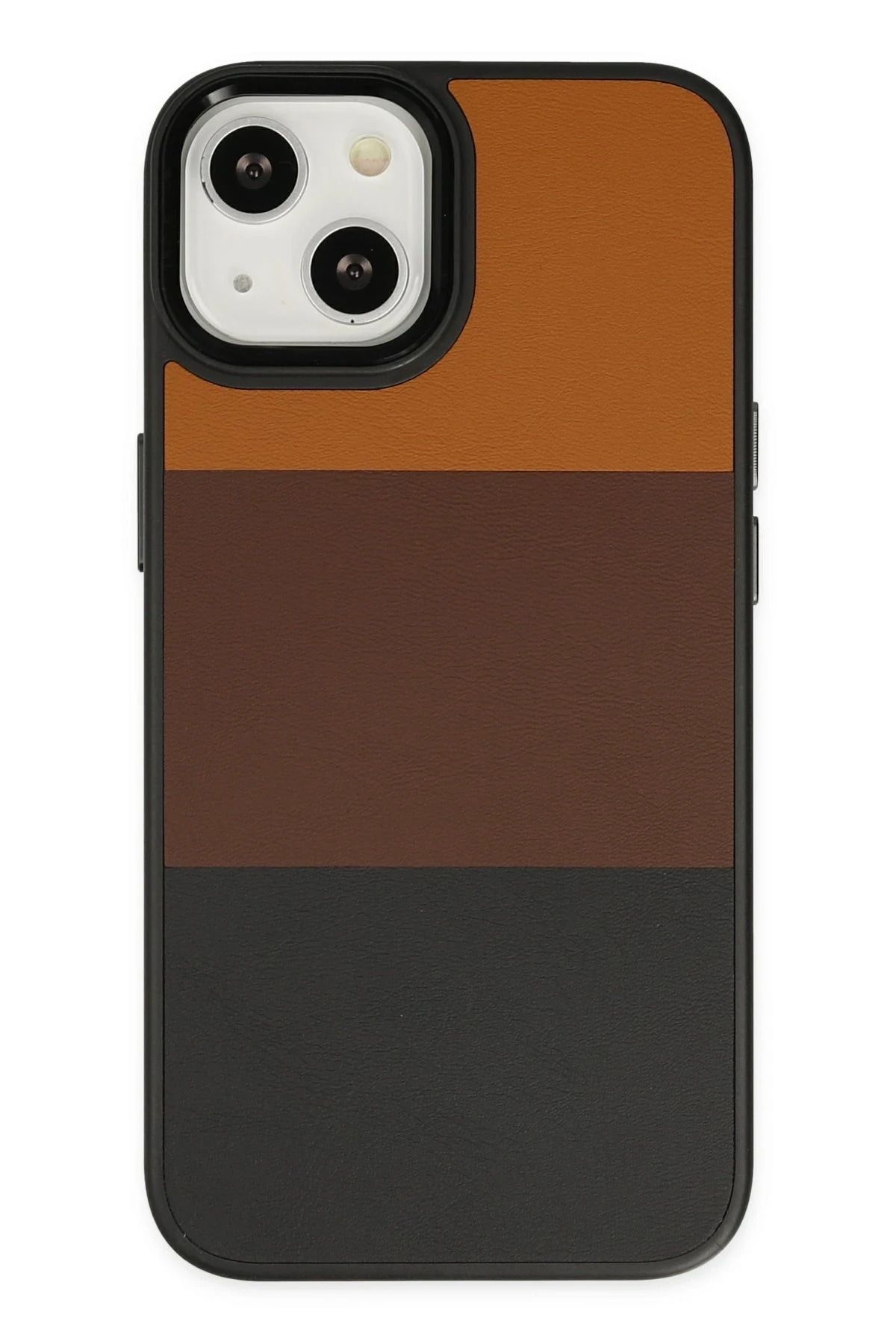 NewFace iPhone 14 Plus Kılıf King Kapak - Taba-Siyah HNZRN