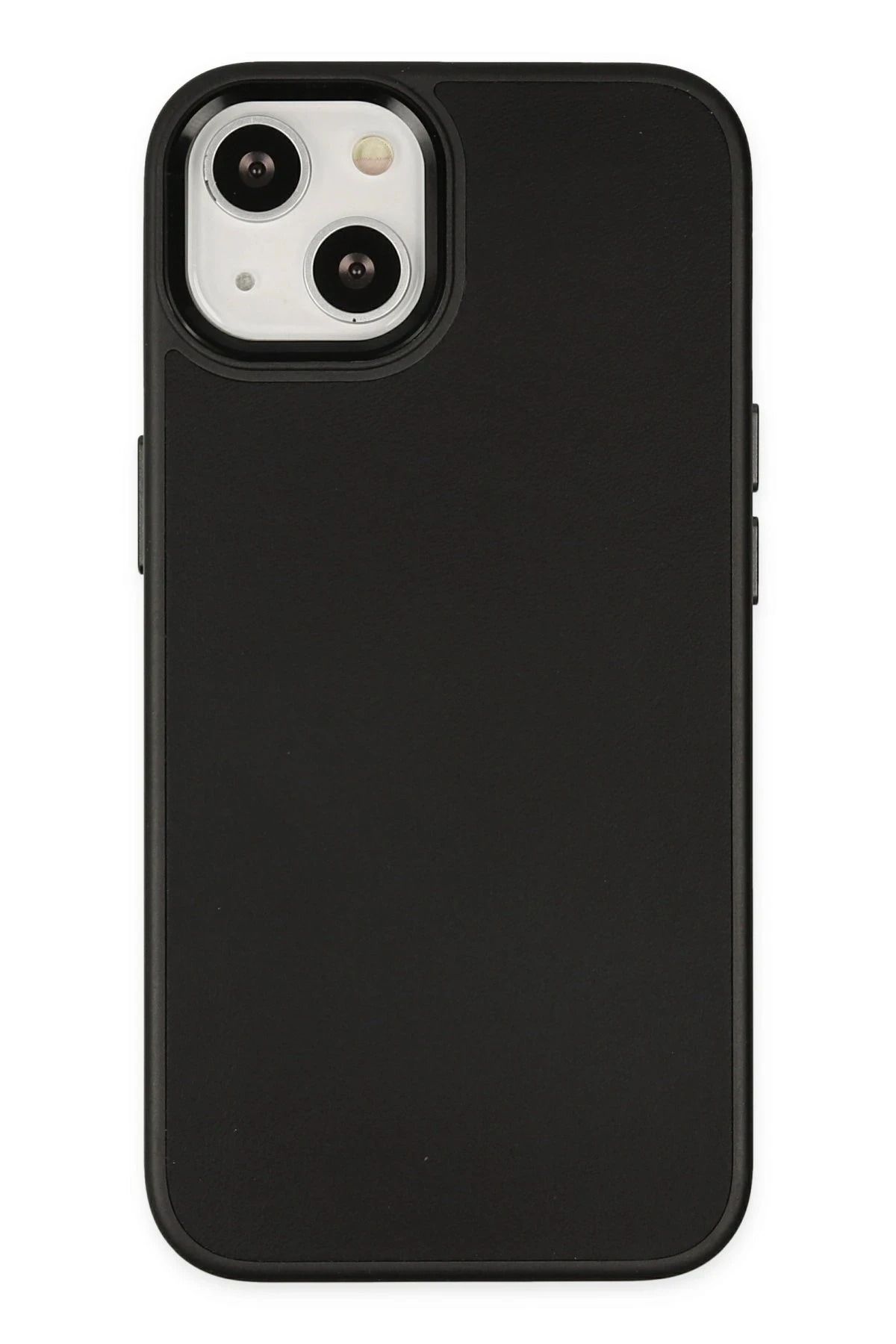 NewFace iPhone 14 Plus Kılıf Asya Deri Silikon - Siyah NRMSA