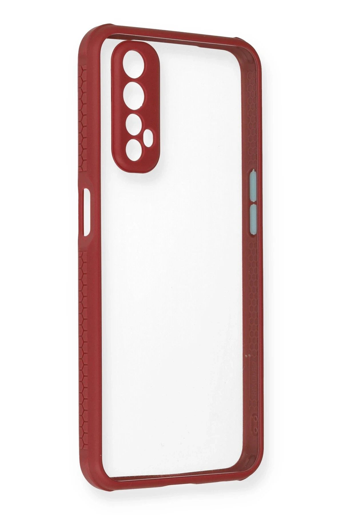 NewFace Realme 7 Kılıf Miami Şeffaf Silikon - Fuşya YNSMR