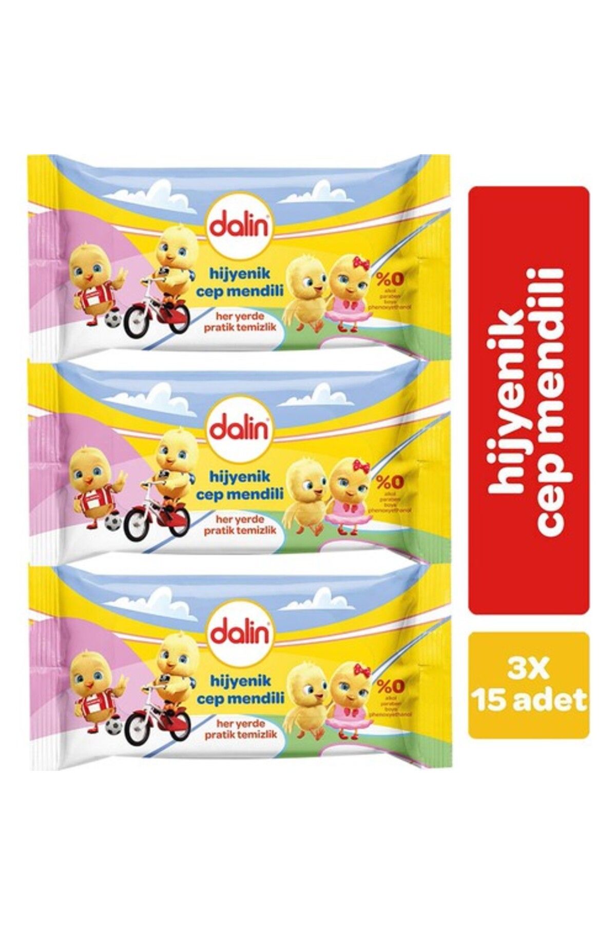 Dalin Dalın Cep Mendil Hijyenik 15 X3 Lu Paket