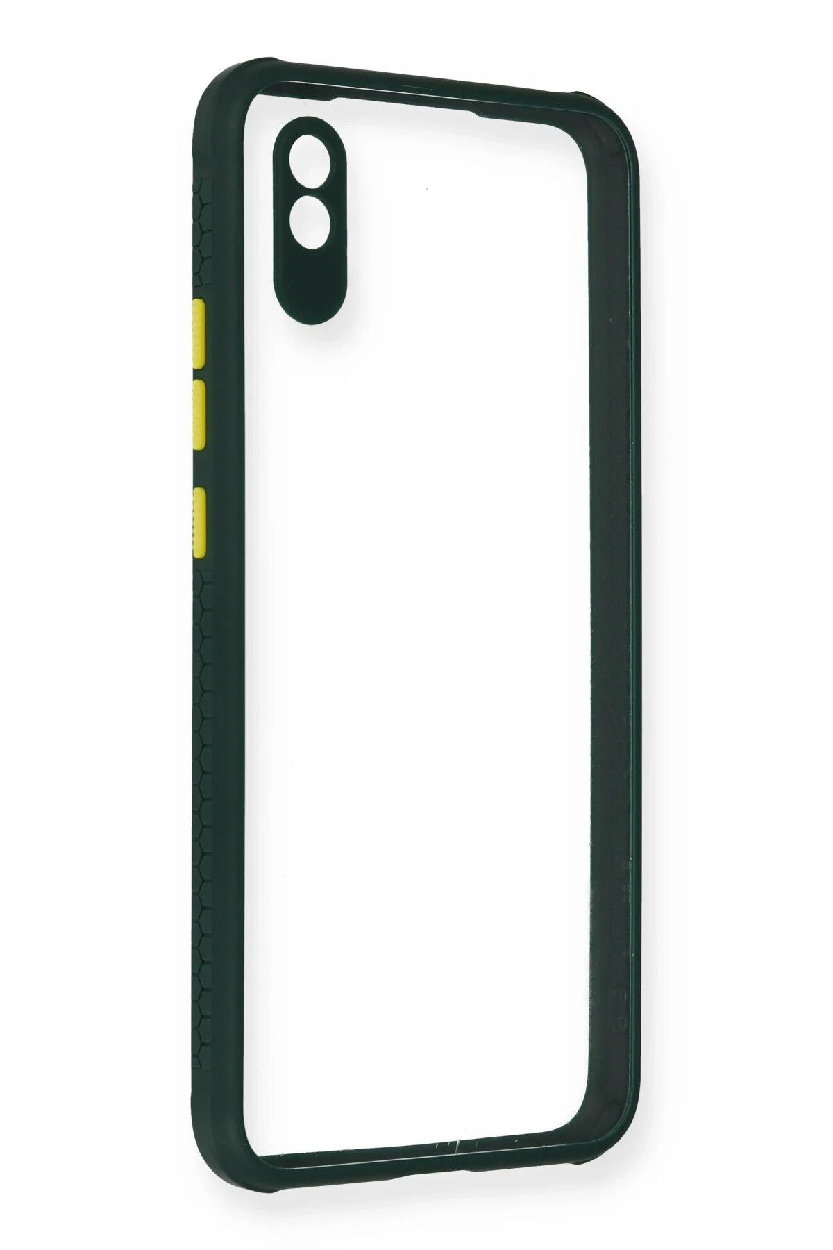 NewFace Xiaomi Redmi 9A Kılıf Miami Şeffaf Silikon - Koyu Yeşil INSLM