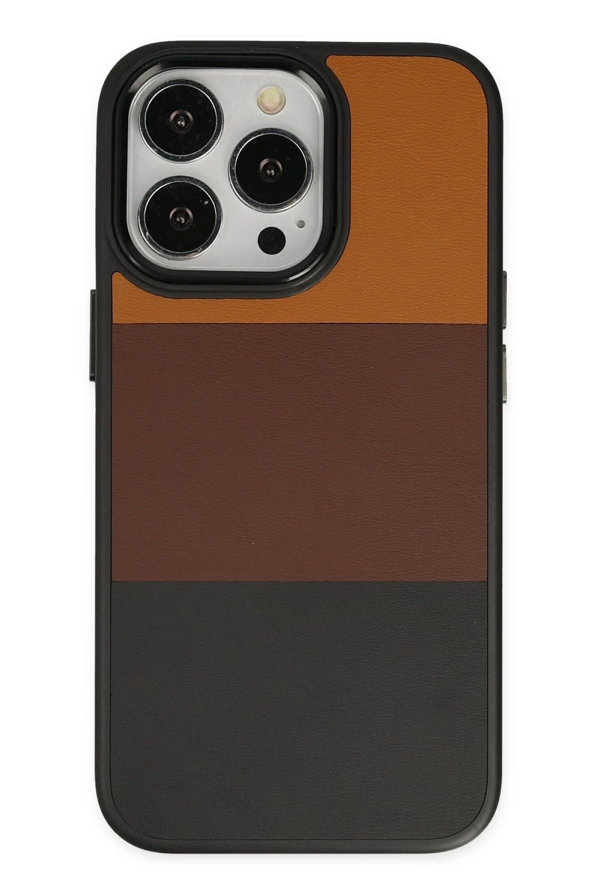 NewFace iPhone 14 Pro Max Kılıf King Kapak - Taba-Siyah HNZRN