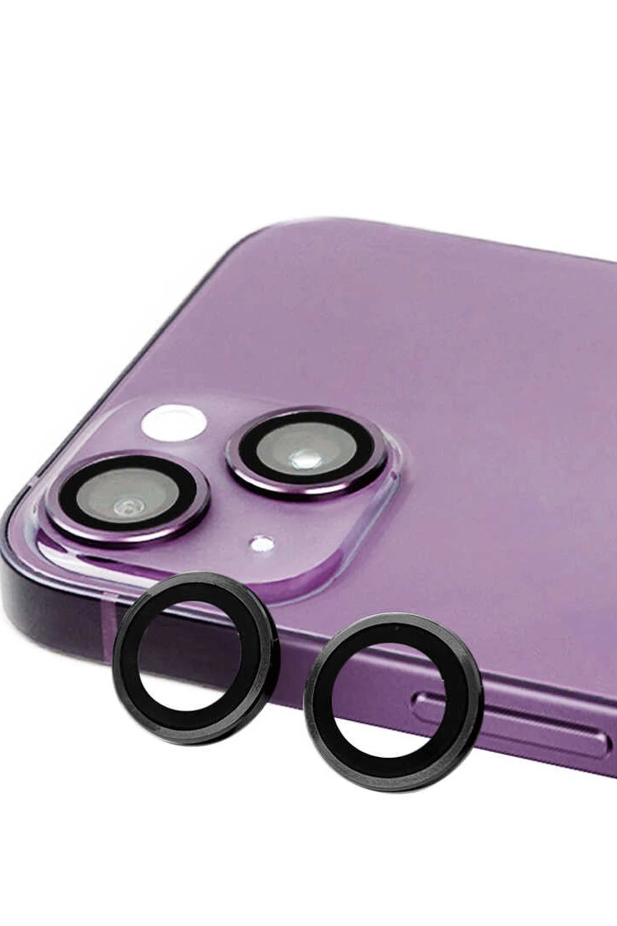 NewFace iPhone 15 Raze Metal Kamera Lens - Siyah YNSMR