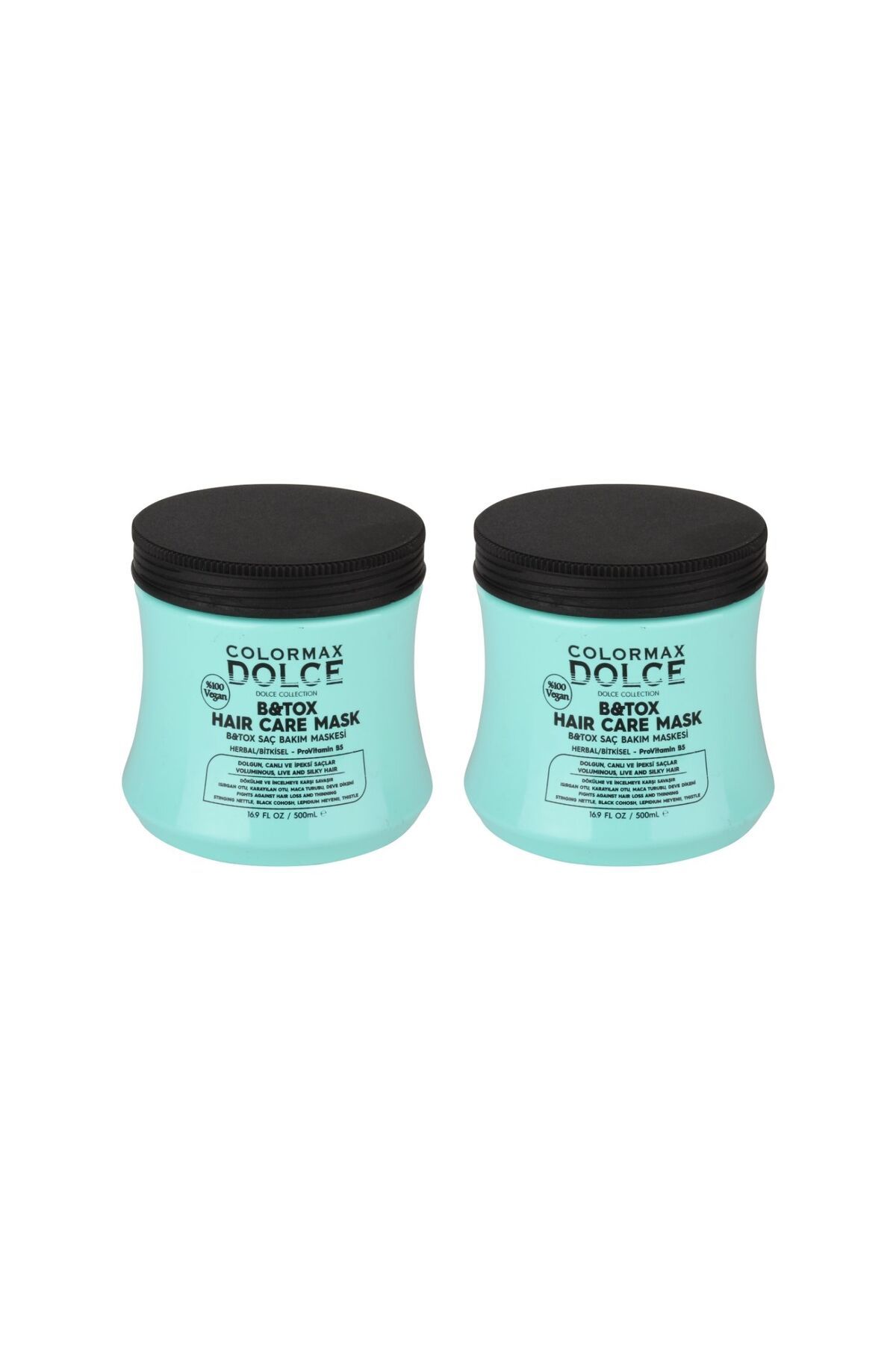 COLORMAX DOLCE NEW Series B&Tox ProVitamin B5 Vegan Saç Maskesi 500 ML 2 Adet