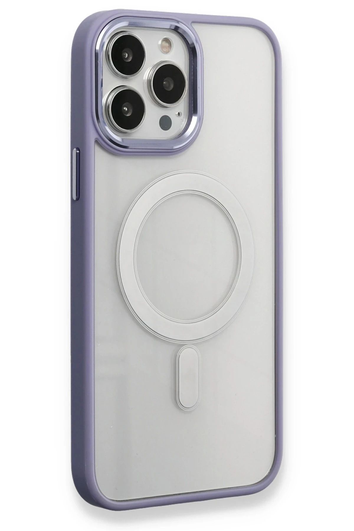 NewFace iPhone 13 Pro Kılıf Room Magneticsafe Silikon - Lila BSTMY