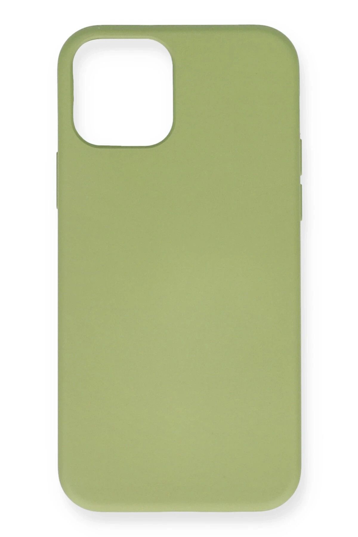 NewFace iPhone 12 Mini Kılıf Nano içi Kadife Silikon - Yeşil HNZRN