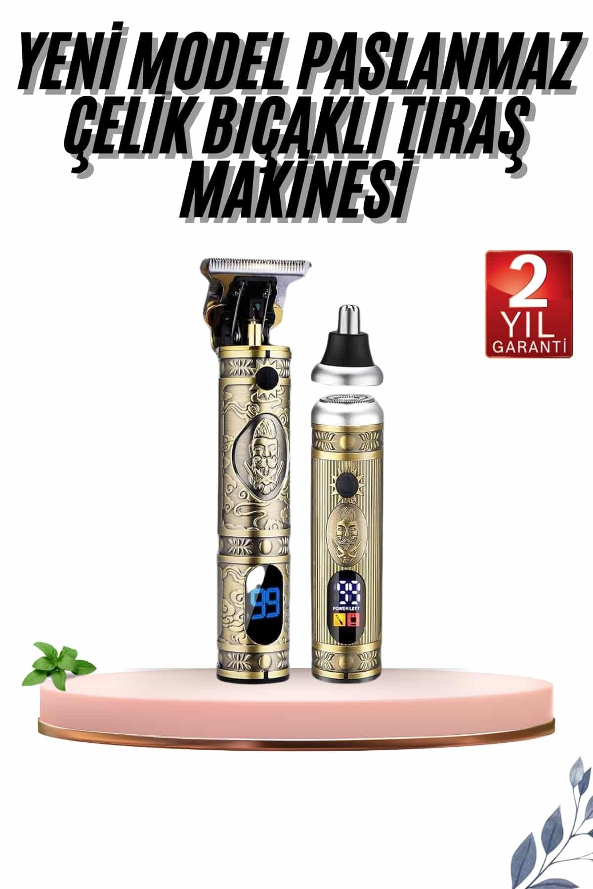 ASTRALTECH Erkeklere Özel 3 Başlıklı Tıraş Makinesi Saç Sakal Ense Kulak Tıraşına Uygun