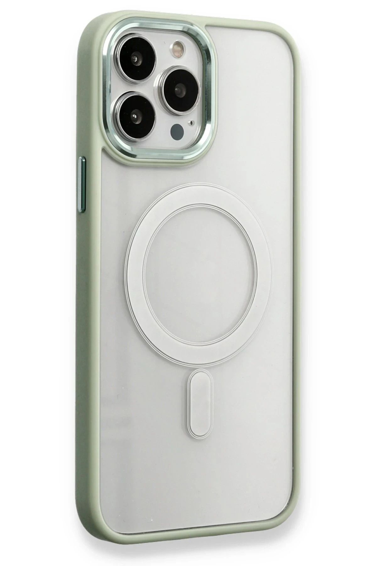 NewFace iPhone 13 Pro Kılıf Room Magneticsafe Silikon - Su Yeşili INSLM