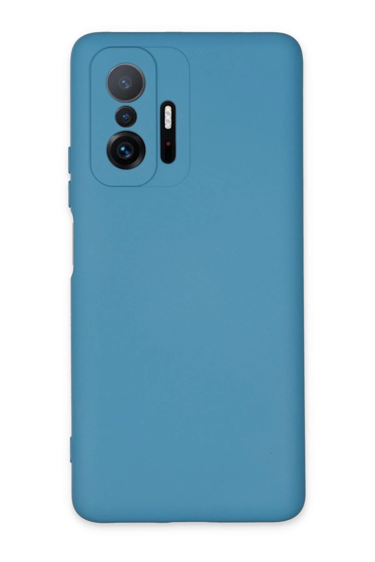 NewFace Xiaomi Mi 11T Pro Kılıf Nano içi Kadife Silikon - Mavi JOJUA