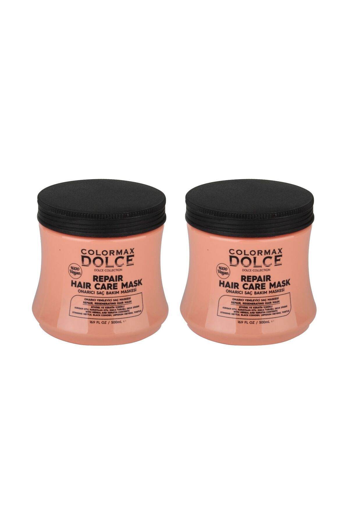 COLORMAX DOLCE NEW Series Onarıcı Sebum Etkili Vegan Saç Maskesi 500 ML 2 Adet