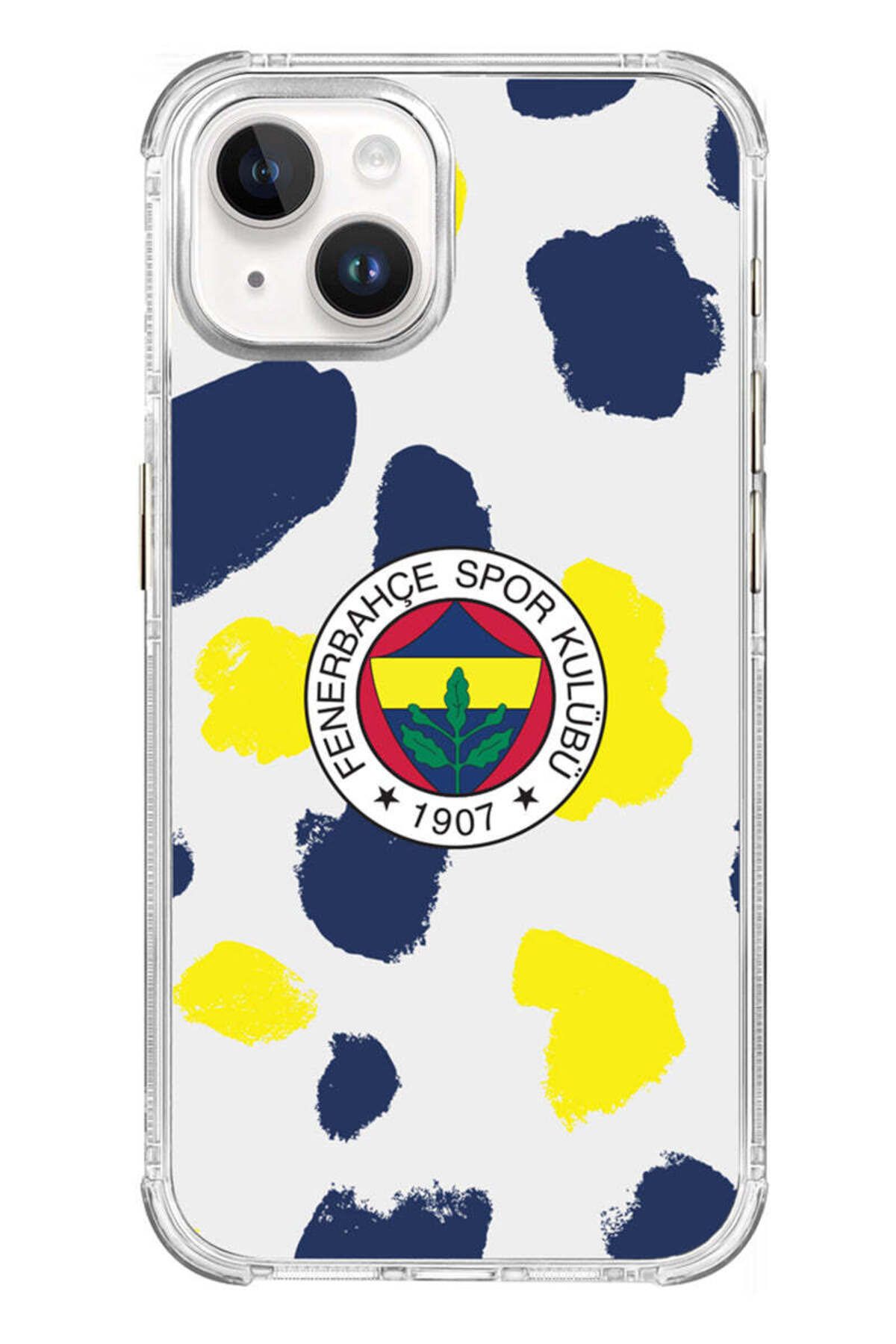 Fenerbahçe iPhone 15 Pro Uyumlu Fenerbahçe Damalı Arma Lisanslı Telefon Kılıfı