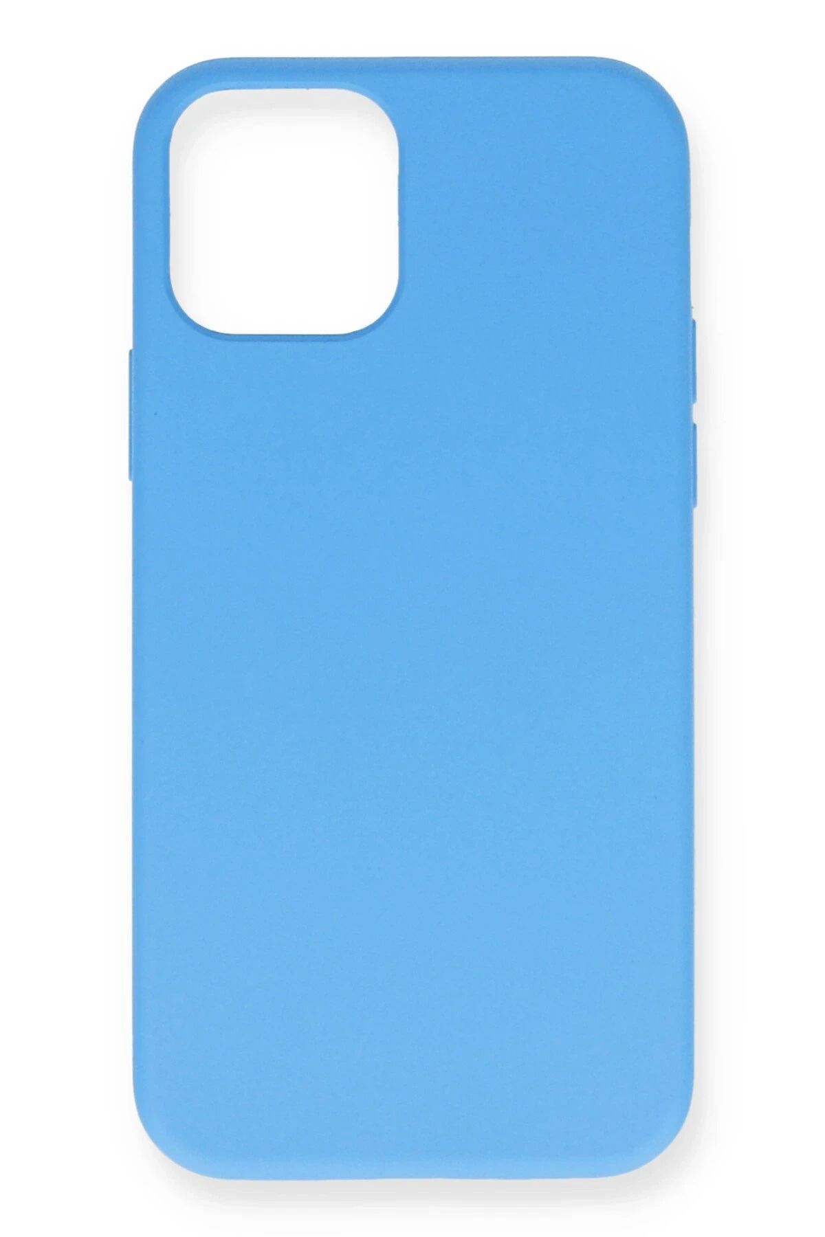 NewFace iPhone 12 Mini Kılıf Nano içi Kadife Silikon - Mavi HNZRN