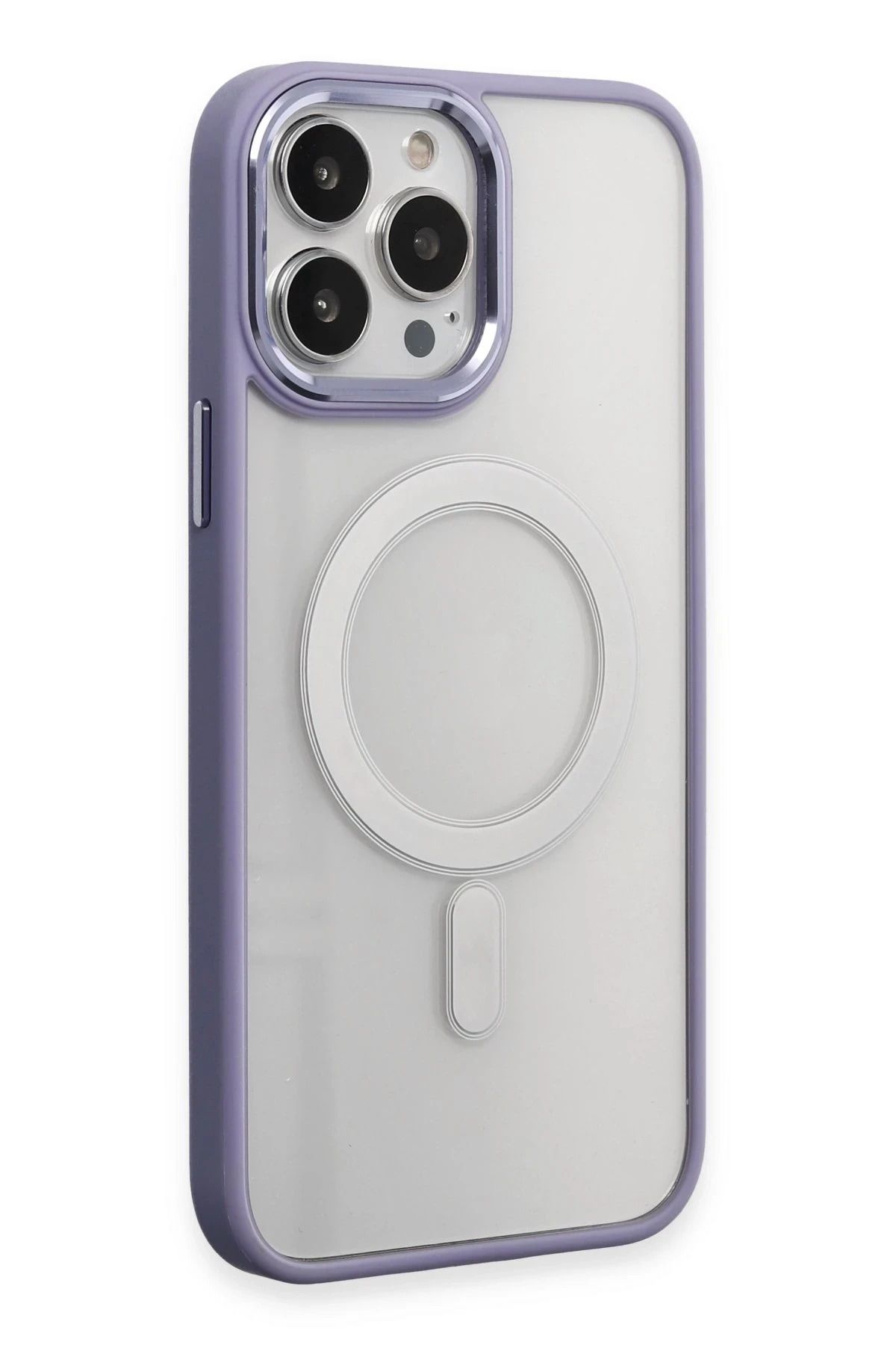 NewFace iPhone 15 Pro Max Kılıf Room Magneticsafe Silikon - Lila NRMSA