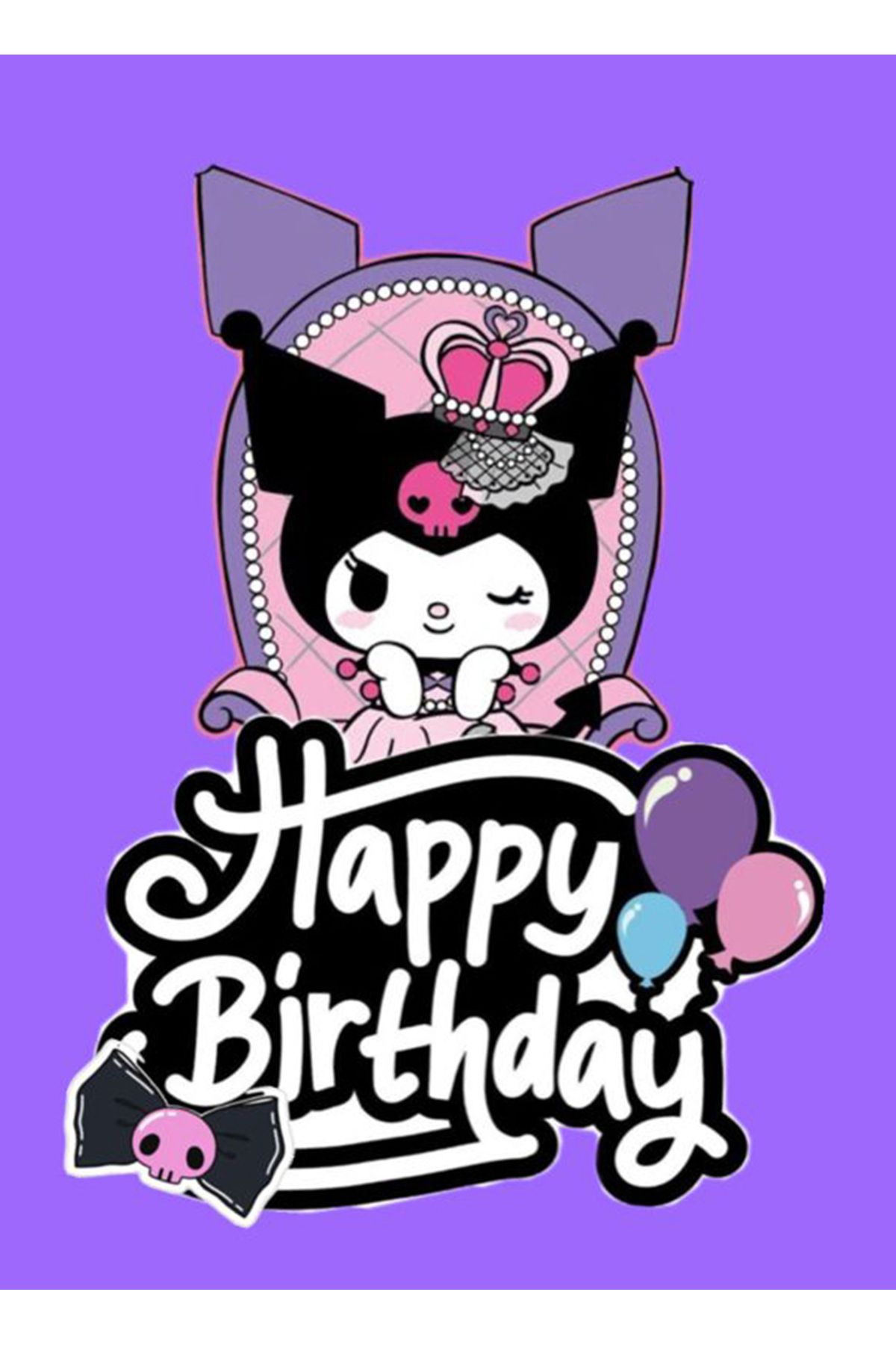 BK Design Kuromi Sticker Telefon Laptop Notebook Tablet Defter Matara Stiker Etiket ST1516