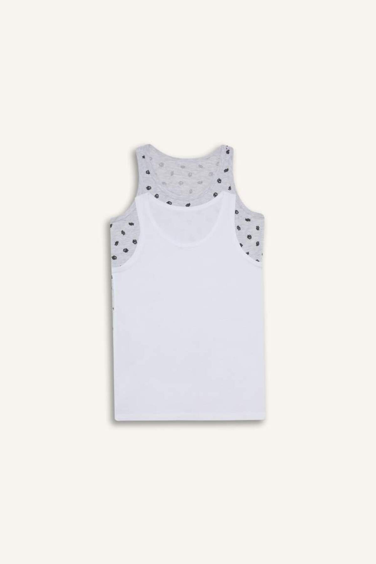 DeFacto-Boy's Cactus Patterned 2-Piece Undershirt E6863A825Sp 1