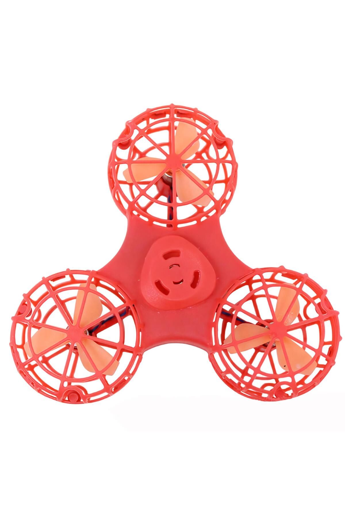 e-life shop Şarj Edilebilir Uçan Stres Çarkı Fidget Spinner Gyroscop Mini Drone Outdoor Eğlencesi Spinner Krmızı