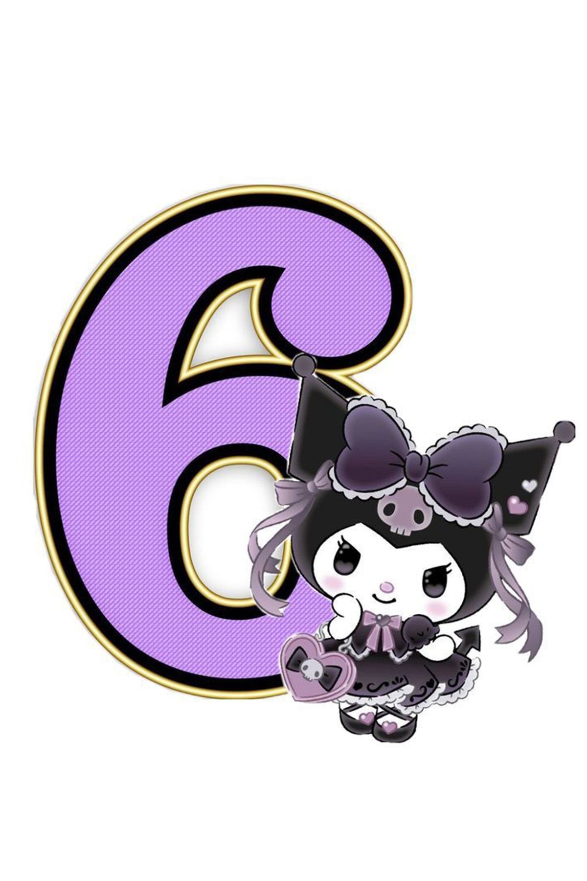 BK Design Kuromi Sticker Telefon Laptop Notebook Tablet Defter Matara Stiker Etiket ST1489