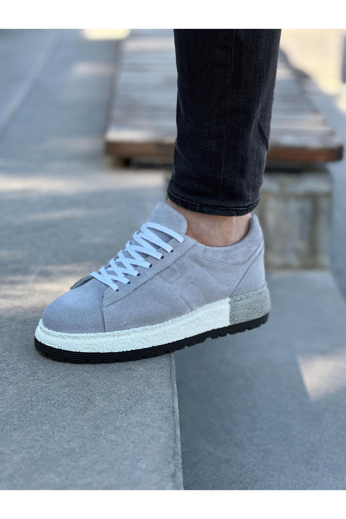 ByItallanoshoes GREY BATSON 0015 HAKİKİ DERİ GÜNLÜK ERKEK SNEAKER GRİ ...