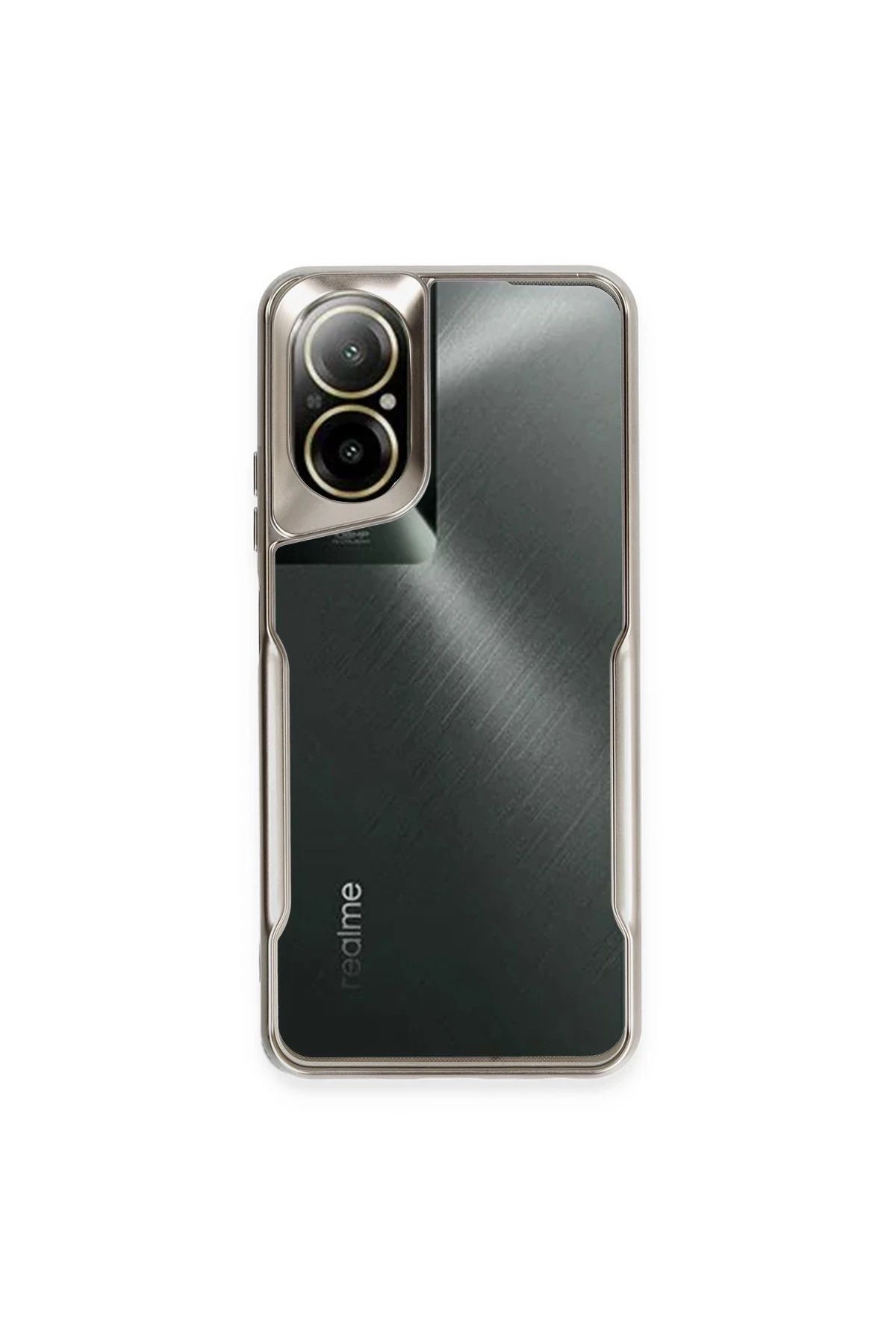 NewFace Realme 12 Lite Kılıf Boyi Silikon Kapak - Titan Gri HNZRN
