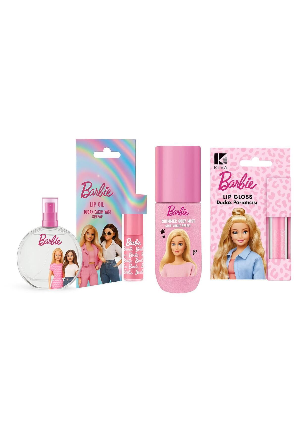 Barbie Lisanslı Parfüm, Cilt ve Dudak Bakım Seti