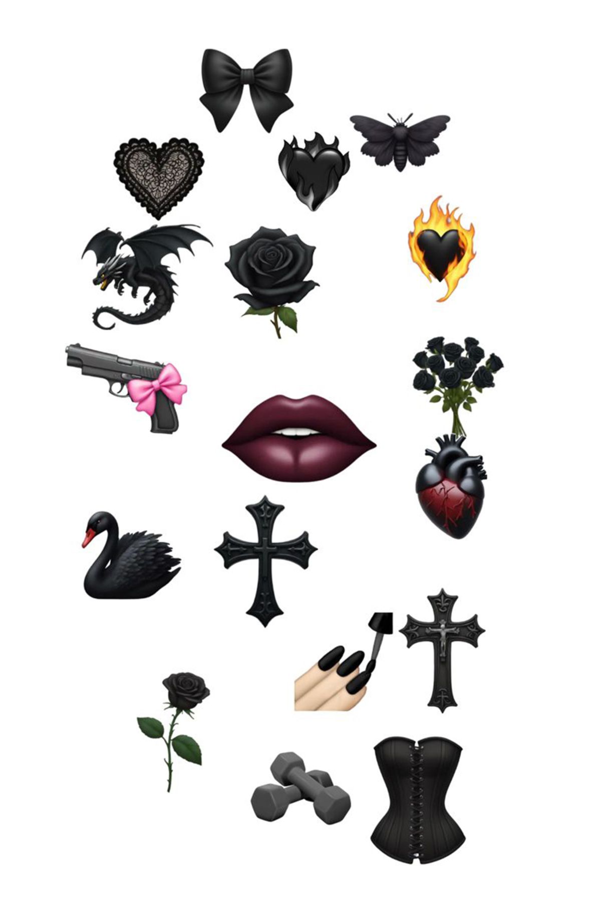 BK Design Gotik Sticker Telefon Laptop Notebook Tablet Defter Matara Stiker Etiket ST1582
