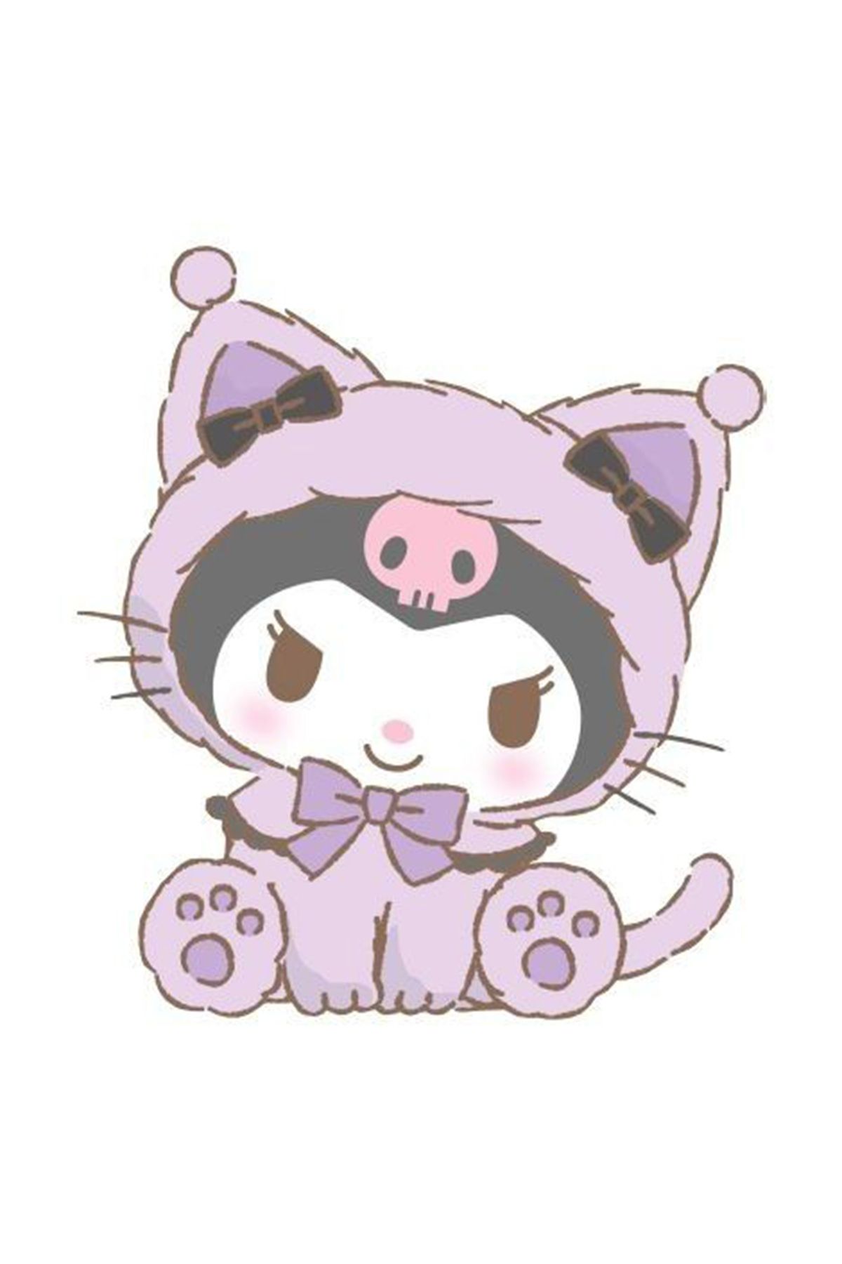 BK Design Kuromi Sticker Telefon Laptop Notebook Tablet Defter Matara Stiker Etiket ST1595