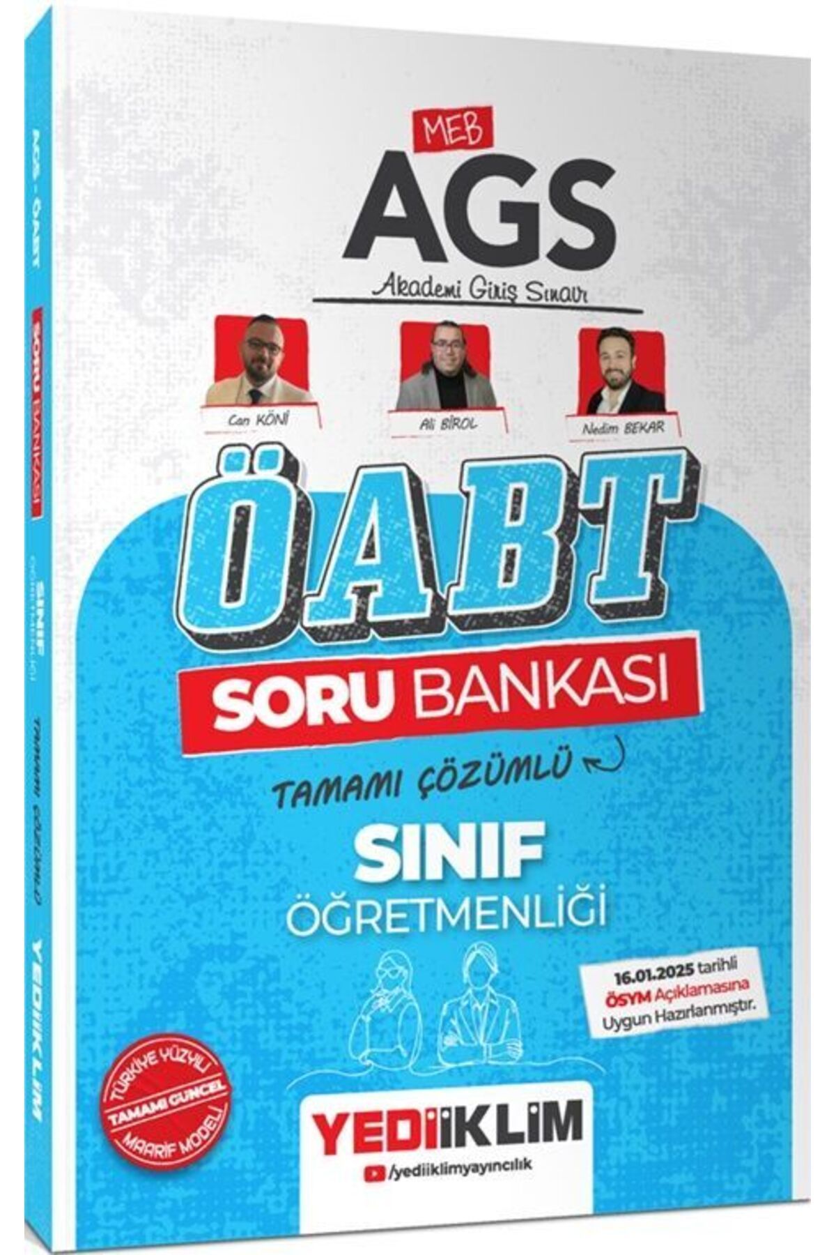 Yediiklim Yayınları Yediiklim Yayınları 2025 MEB AGS ÖABT Sınıf Öğretmenliği Tamamı Çözümlü Soru Bankası