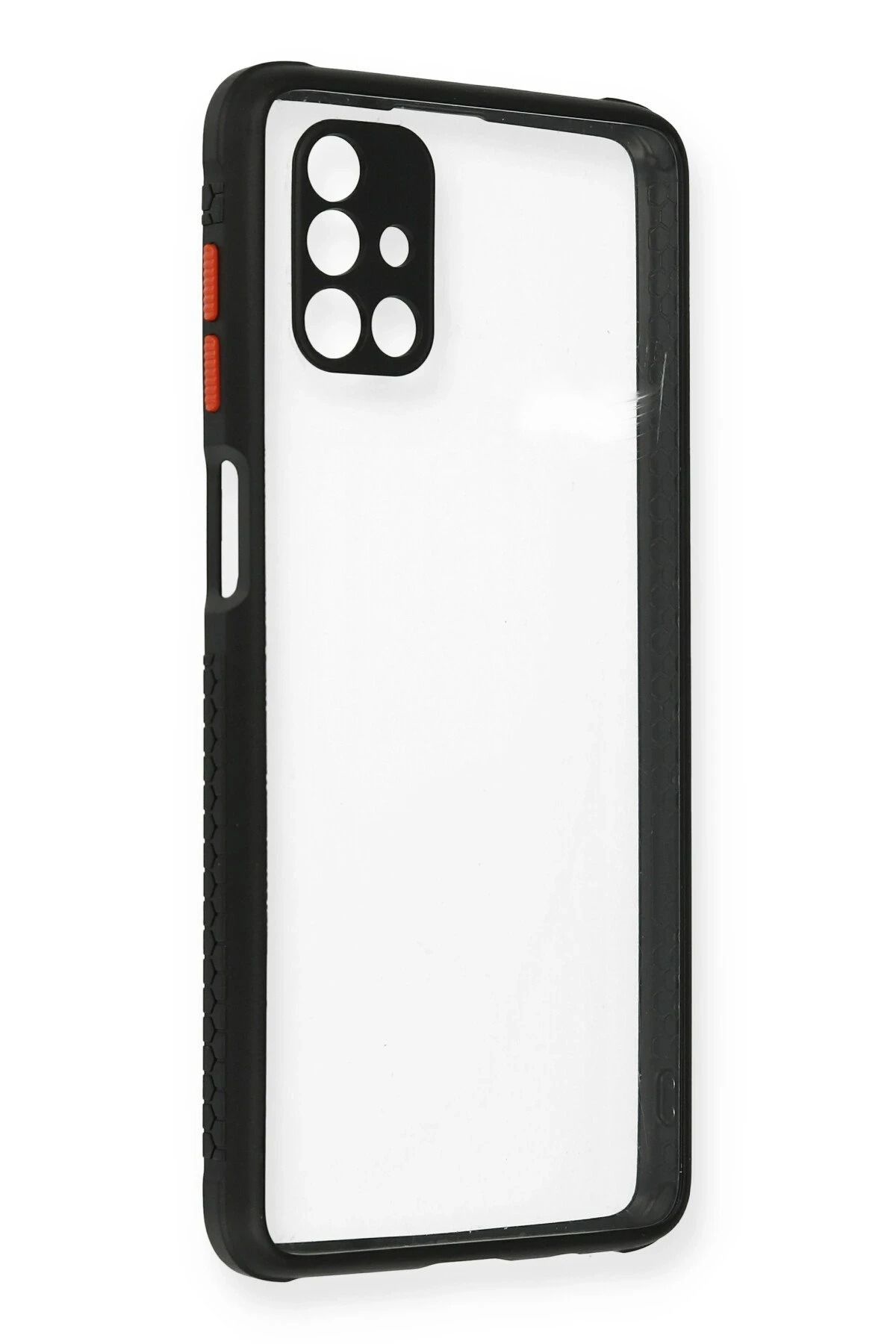 NewFace Samsung Galaxy M51 Kılıf Miami Şeffaf Silikon - Siyah YNSMR