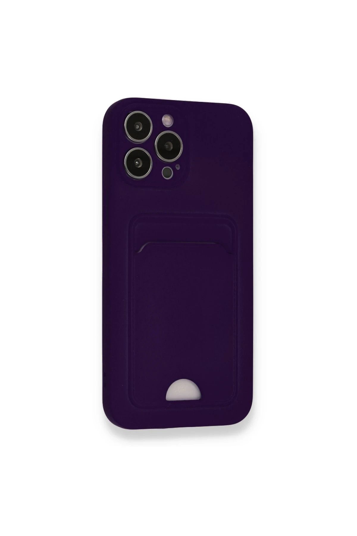 cepmoda iphone 13 PRO MAX Telefon Kılıfı | Kartlıklı, ince Esnek Kapak | DERİN MOR