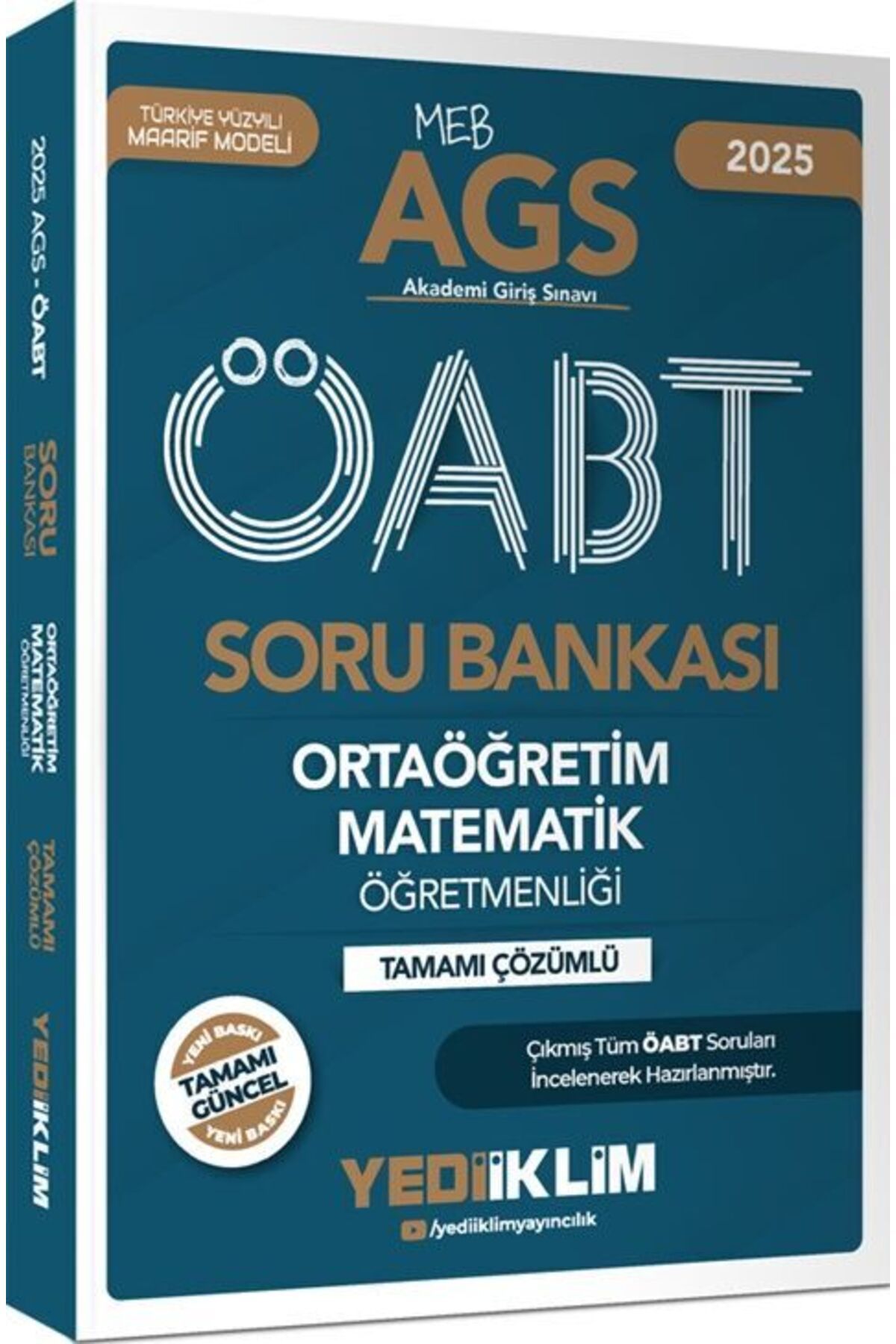Yediiklim Yayınları Yediiklim Yayınları 2025 MEB AGS ÖABT Ortaöğretim Matematik Öğretmenliği Tamamı Çözümlü Soru Bankas