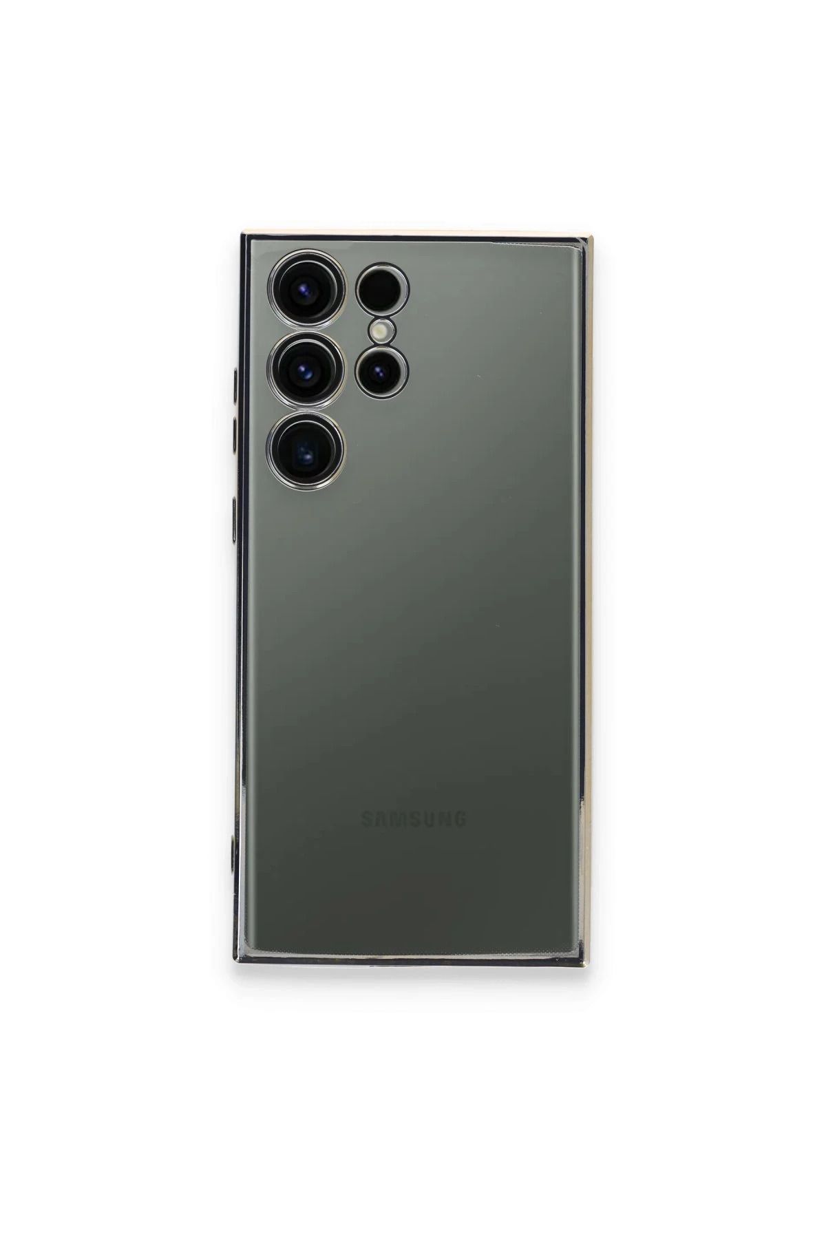 NewFace Samsung Galaxy S24 Ultra Kılıf Lensli Silikon - Gümüş JOJUA