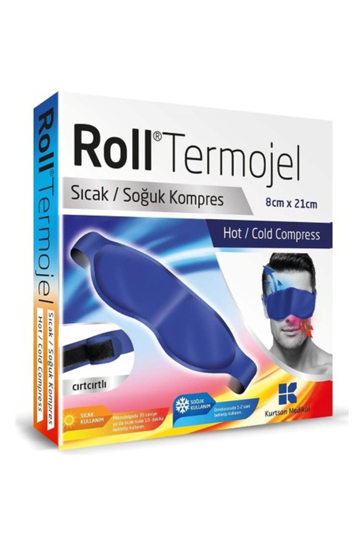 Roll Sıcak Soguk Termojel Goz Kompres Cırtlı 8X21 Cm Roll