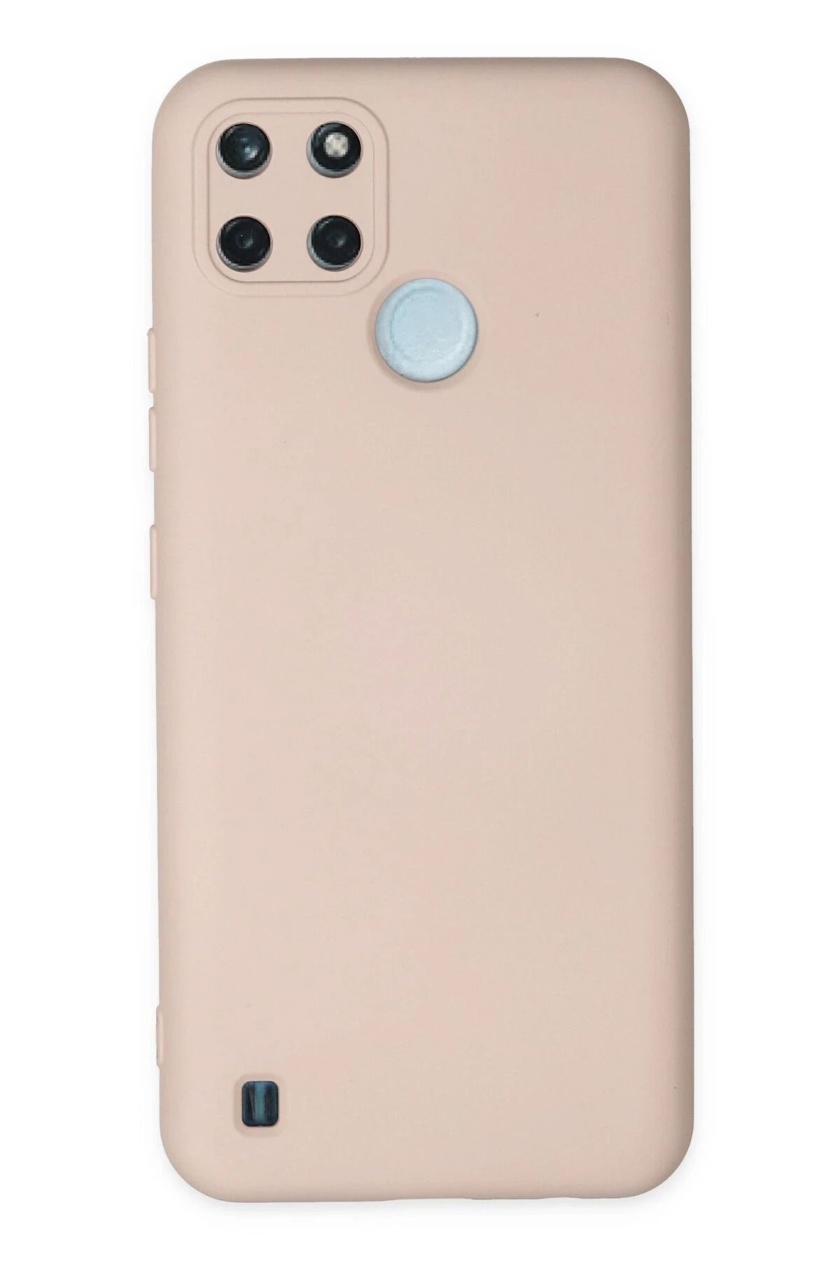 NewFace Realme C25Y Kılıf  uyumlu Nano içi Kadife Silikon - Pudra