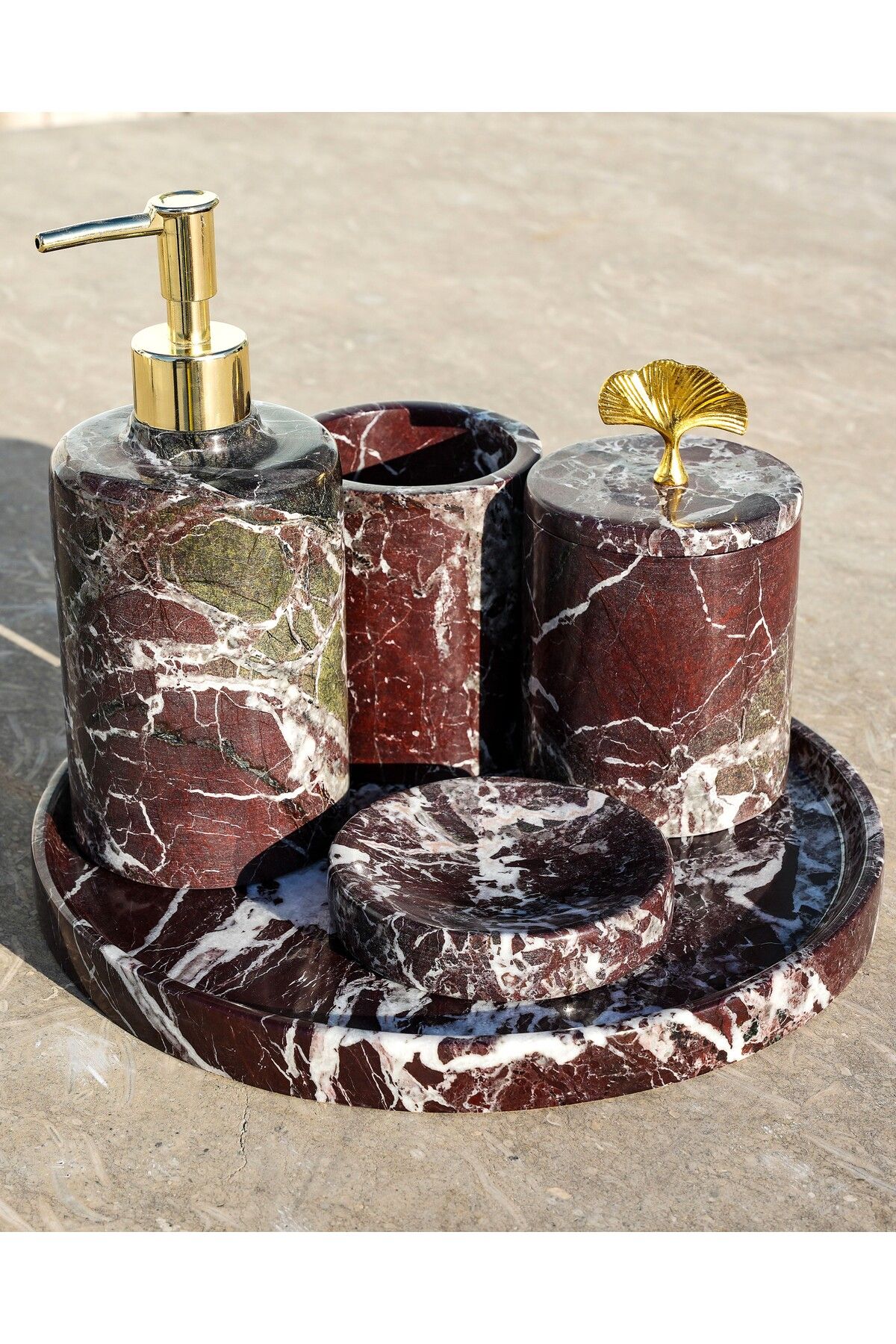 MidartStone Mermer Banyo Seti 8 parça 1.Kalite ve 1.Sınıf İşçilik