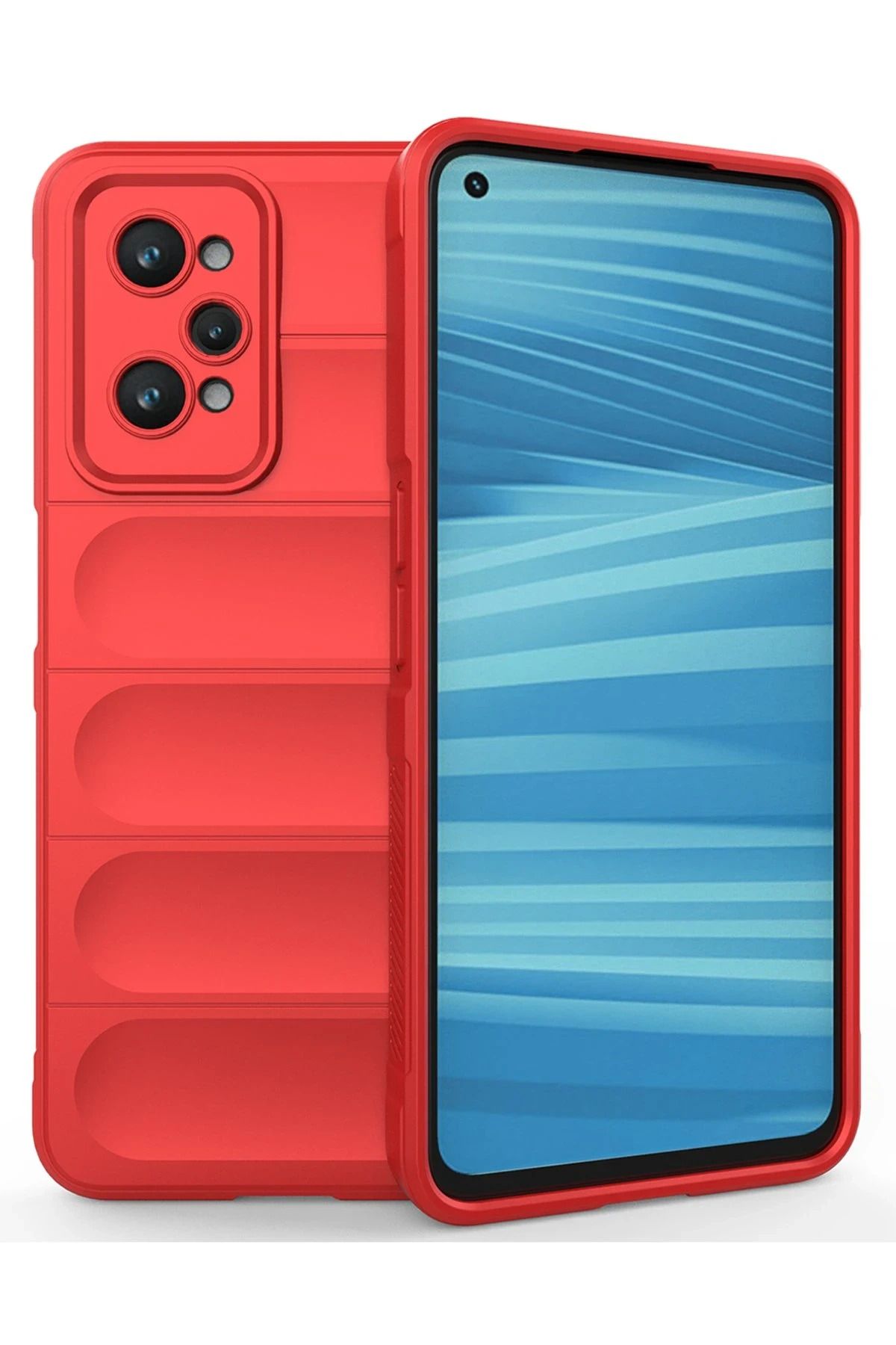 NewFace Realme GT2 5G Kılıf Optimum Silikon - Kırmızı NRMSA