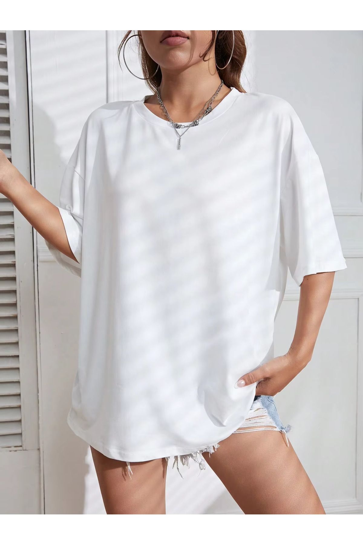 LG LAGULER Düz Renkli Oversize Tişört, Bahar ve Yaz İçin Rahat Kısa Kollu Üst, Unisex Kadın Erkek