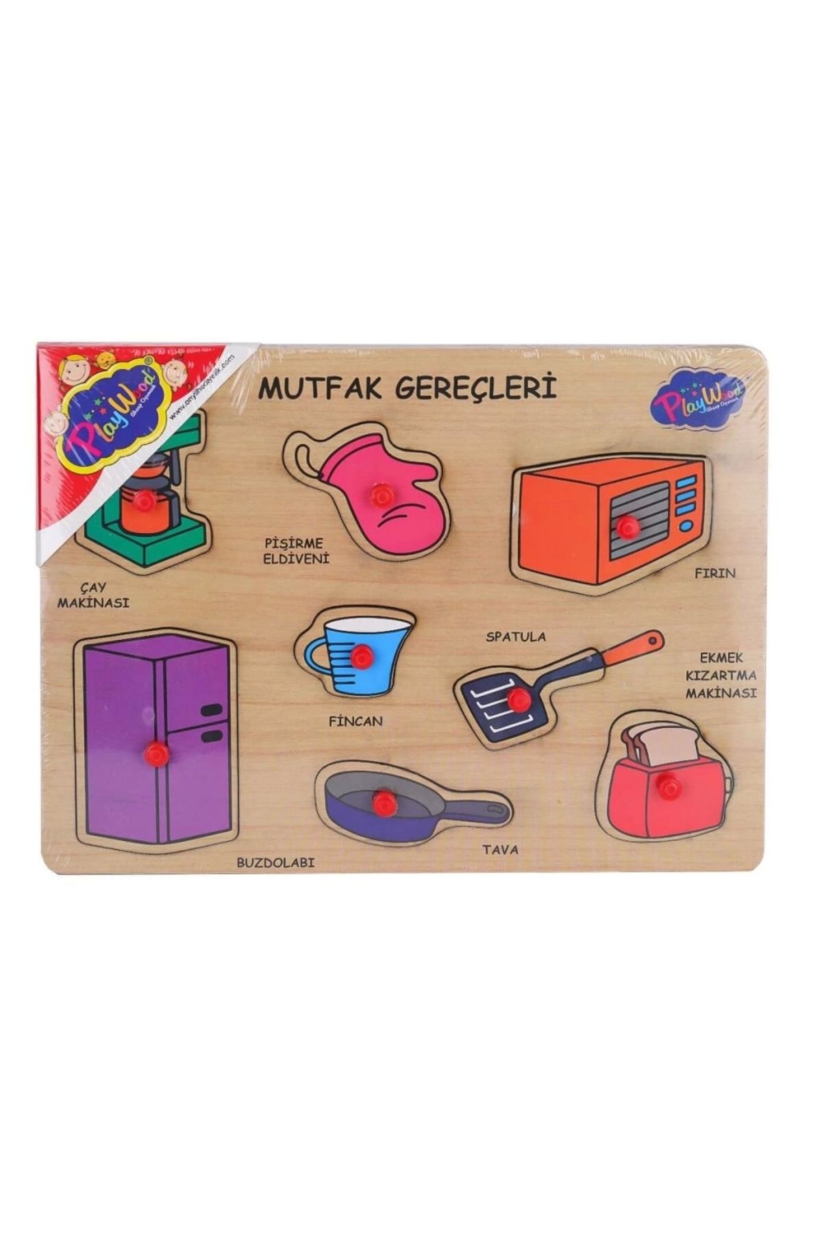 Eng Nessiworld ONY-168-169 Ahşap Tutmalı Mutfak Gereçleri -Onyıl Oyuncak