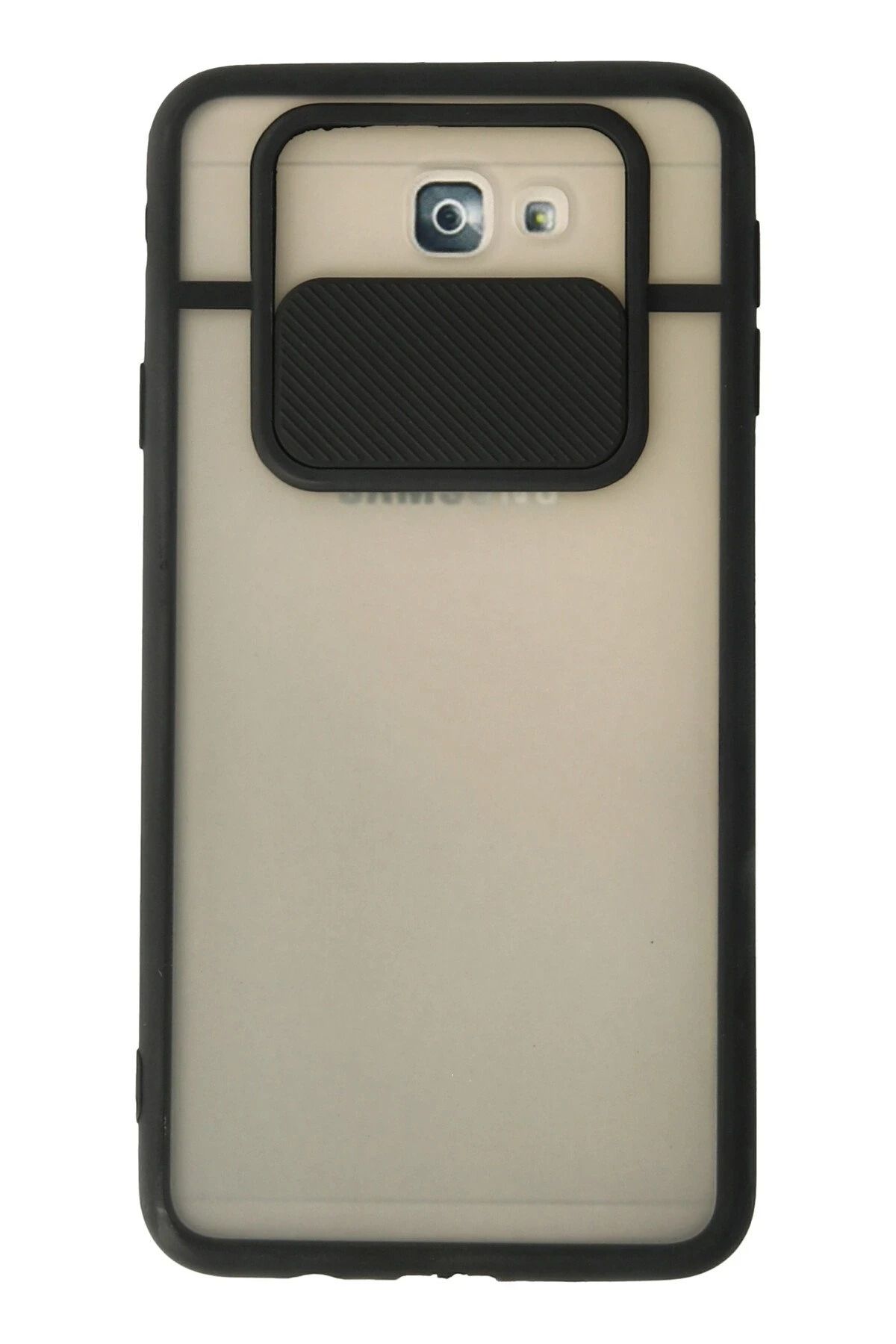 NewFace Samsung Galaxy J7 Prime Kılıf Palm Buzlu Kamera Sürgülü Silikon - Siyah BSTMY